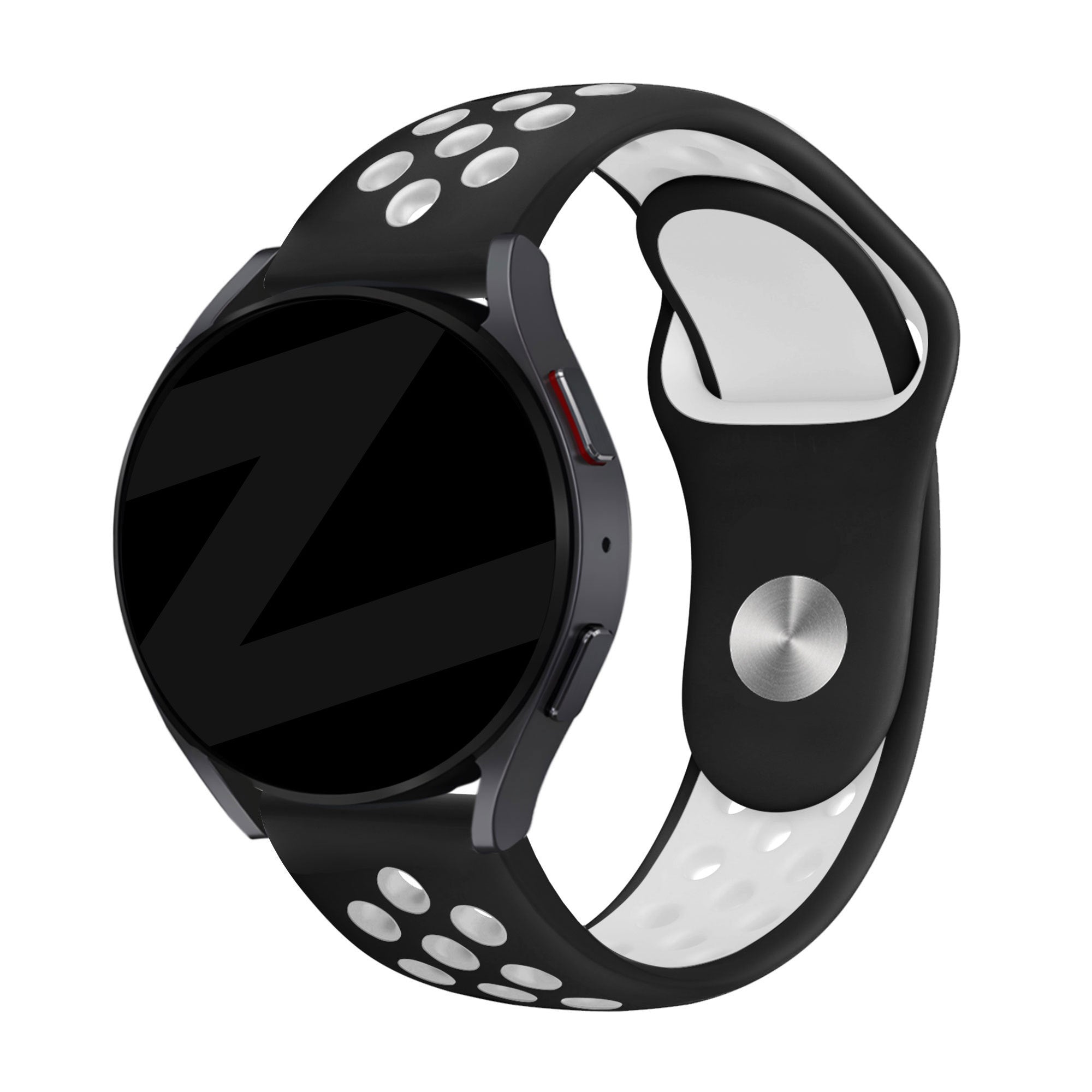 Bandz Bracelet sport 'Deluxe' Amazfit Active 2 (noir/blanc)
