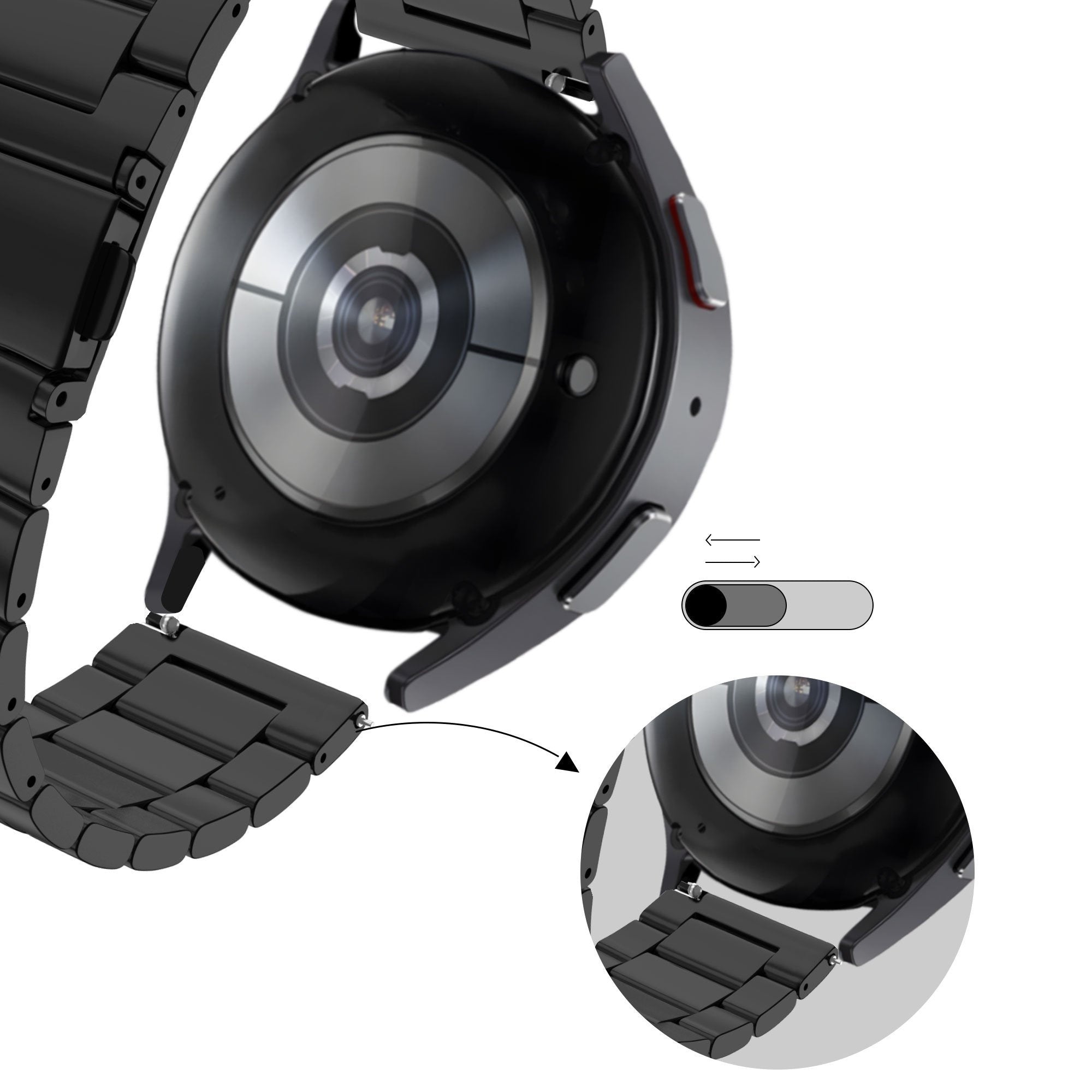 Bandz Suunto 9 Peak Pro Steel Strap 'Classic' (Black)