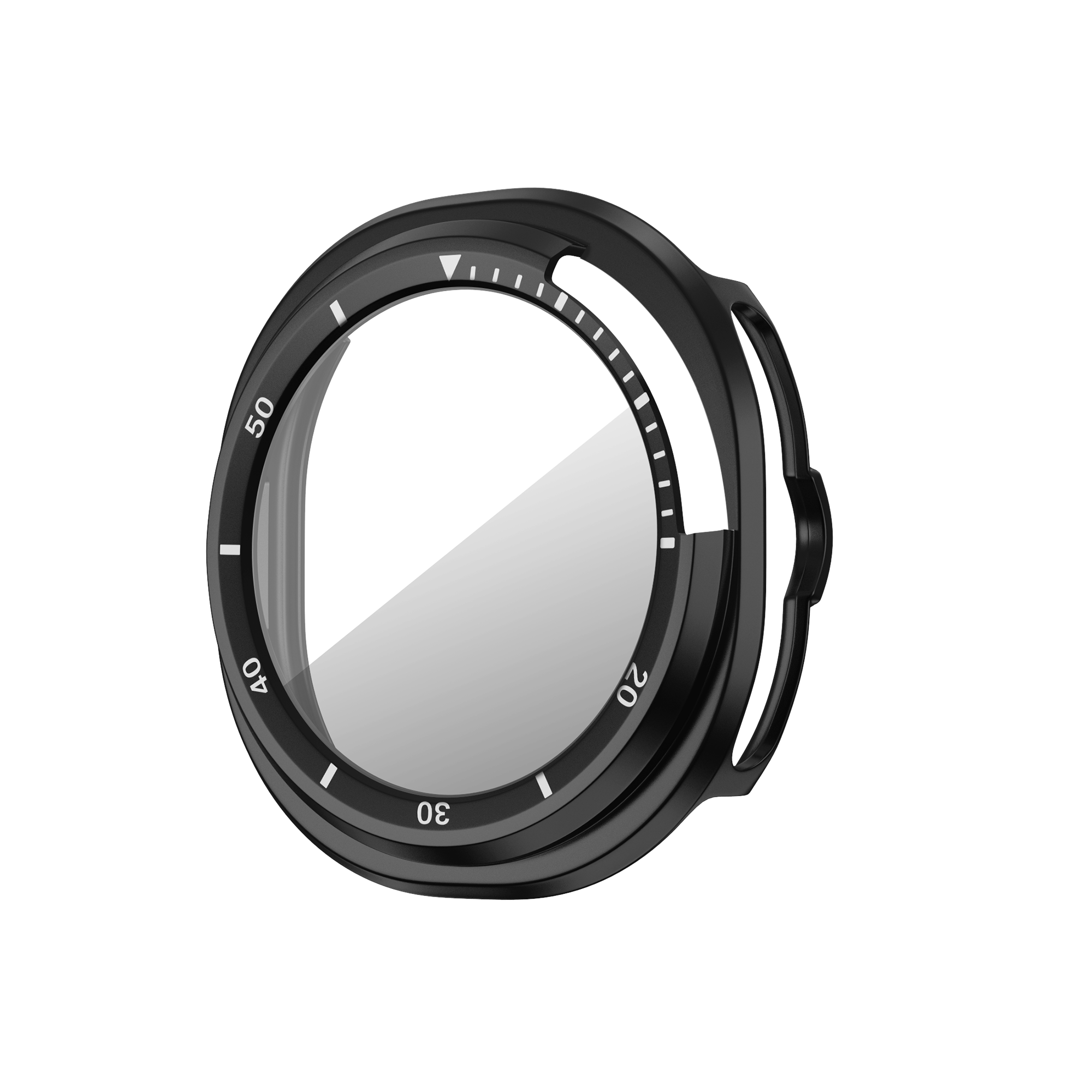 Bandz Coque Bezel avec verre Samsung Galaxy Watch 8 Classic (noir/blanc)