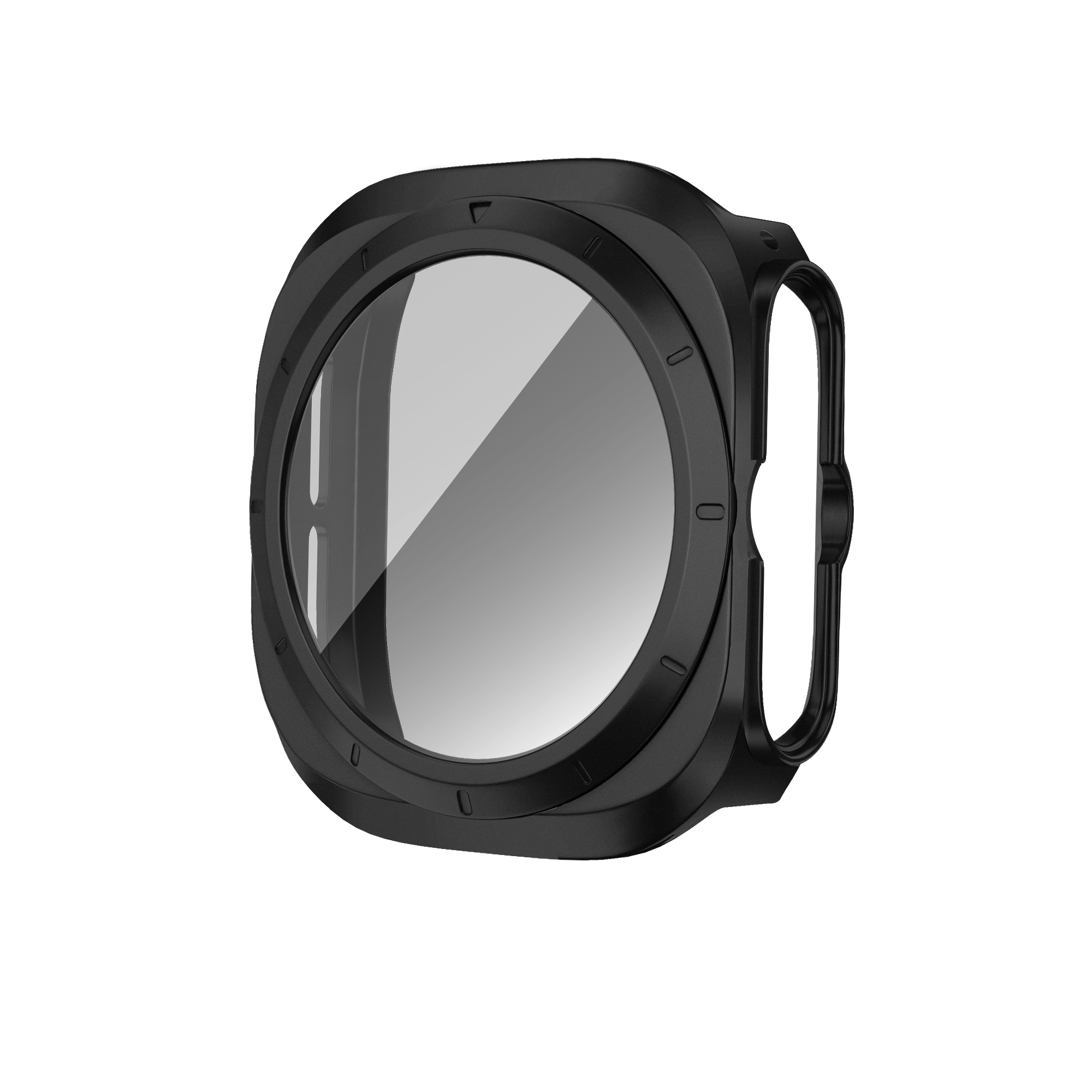 Bandz Samsung Galaxy Watch Ultra PC Case with Glass (Black)