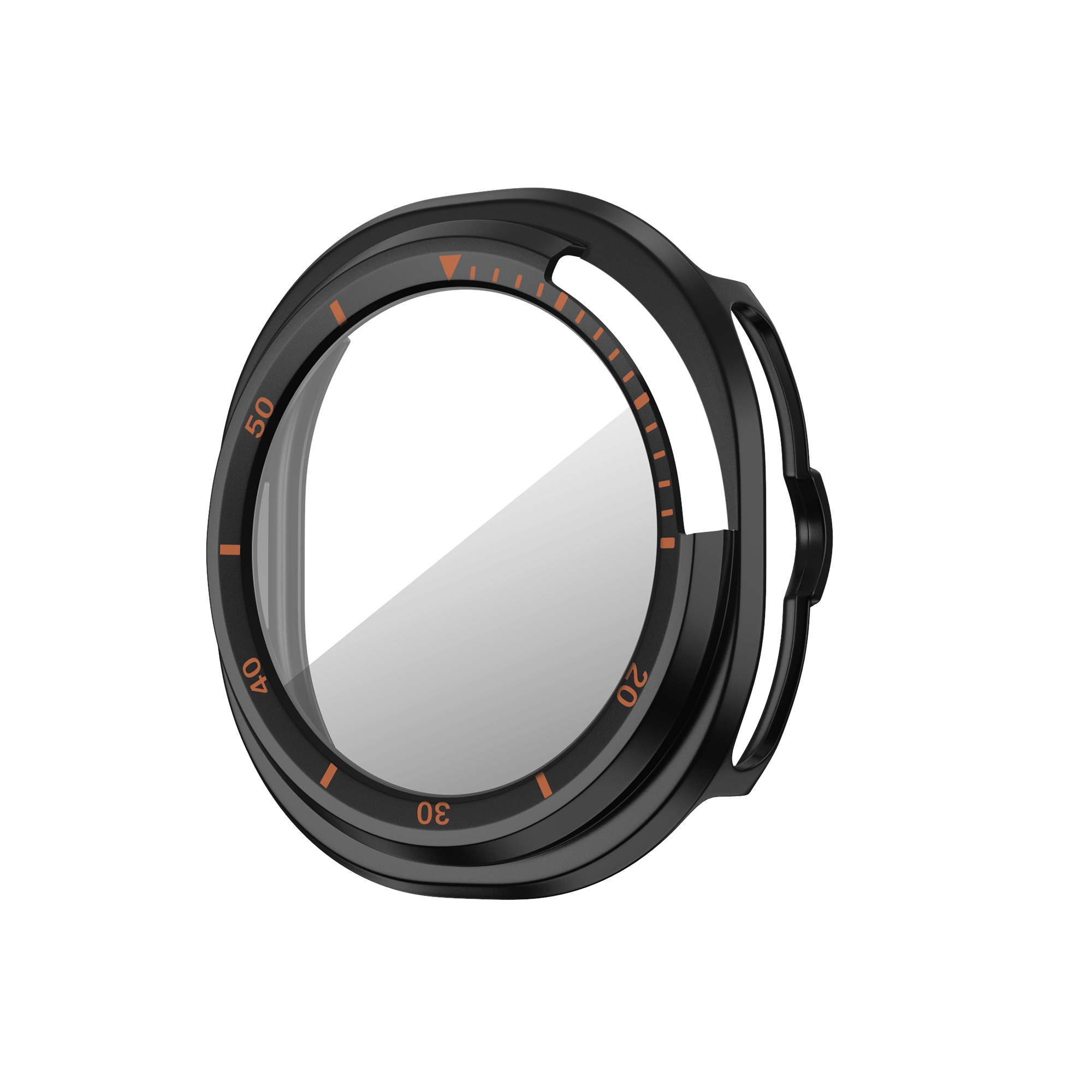 Bandz Coque Bezel avec verre Samsung Galaxy Watch 8 Classic (noir/orange)