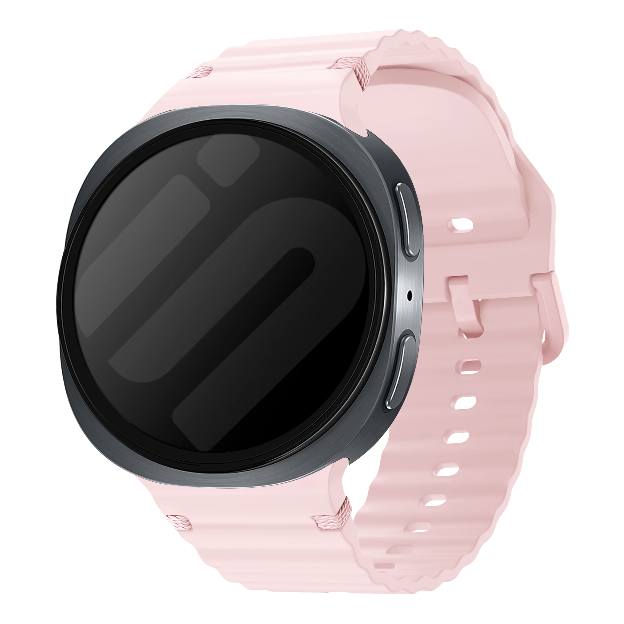 Bracelet silicone ondulé Samsung Galaxy Watch 8 - 44mm (rose)