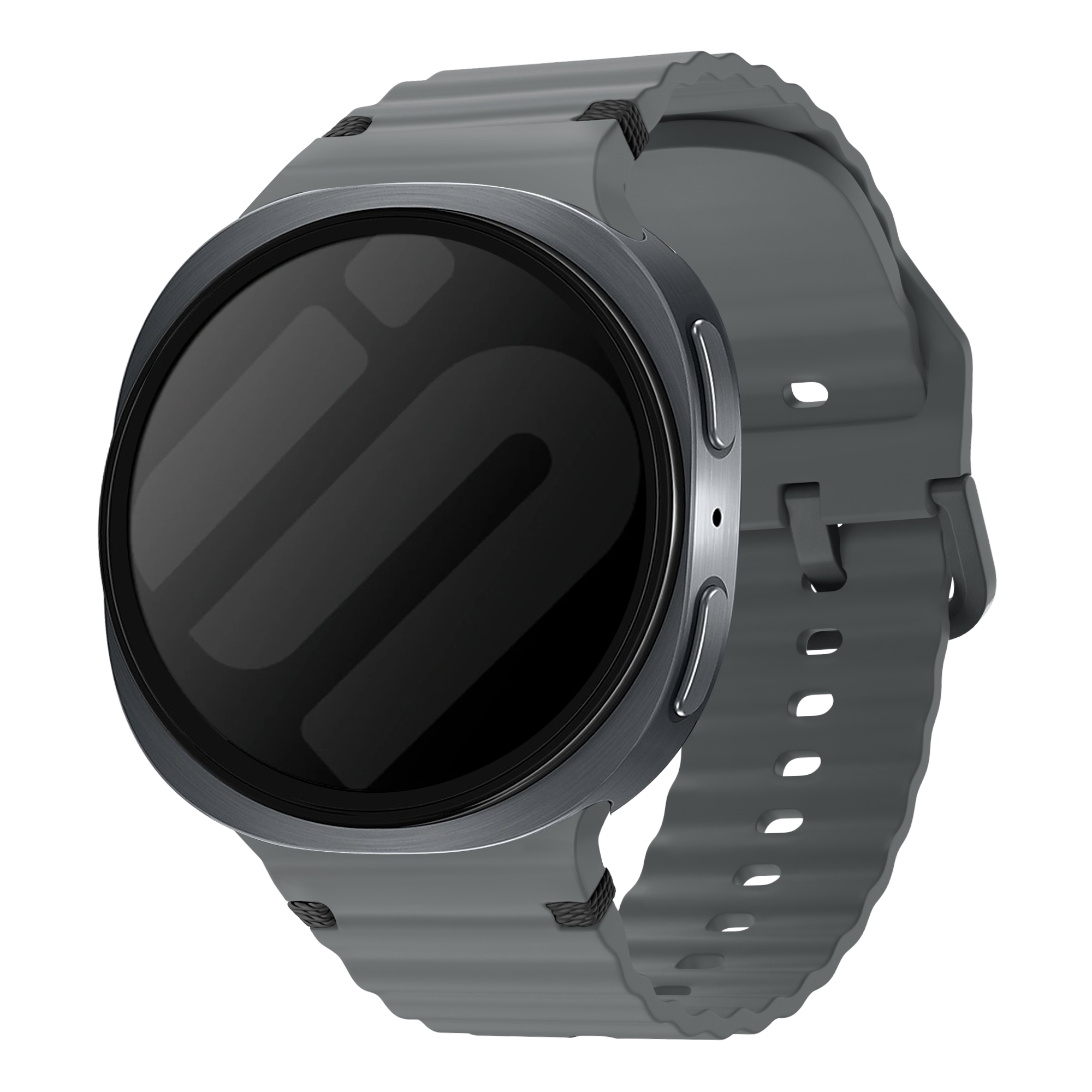 Bracelet silicone ondulé Samsung Galaxy Watch 8 Classic (gris foncé)