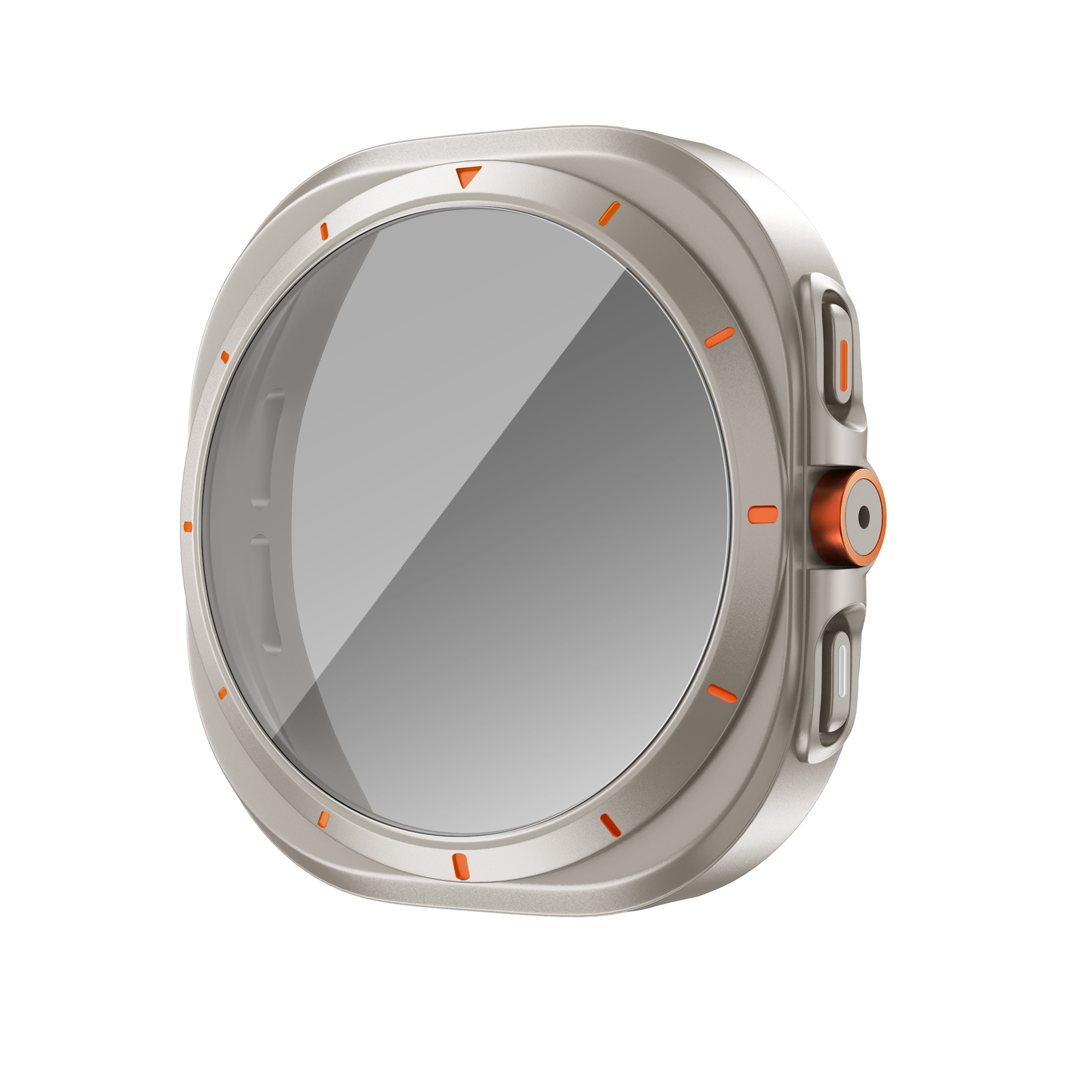 Bandz Coque de PC carrée avec verre Samsung Galaxy Watch 7 - 44 mm (titane)