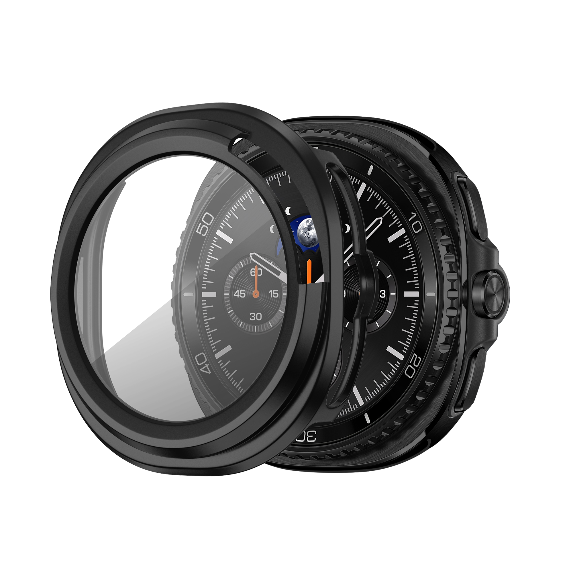 Bandz Coque PC avec verre Samsung Galaxy Watch 8 Classic (noir)