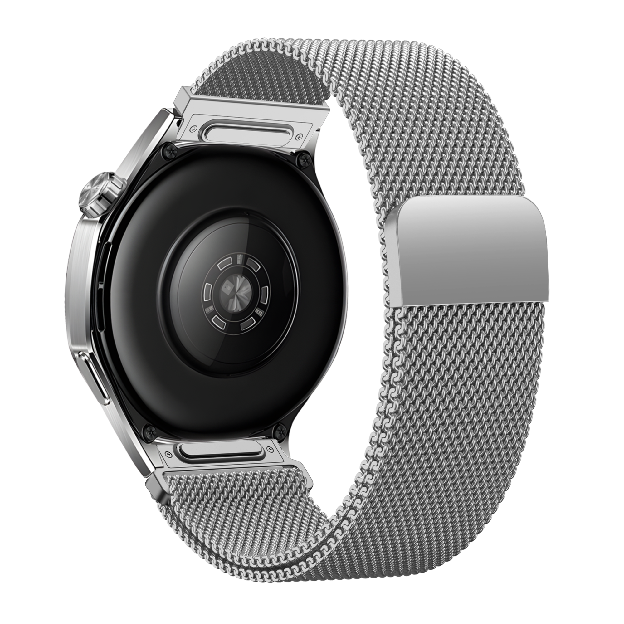 Bandz Bracelet milanais 'One Push' Suunto Race 2 (argent)