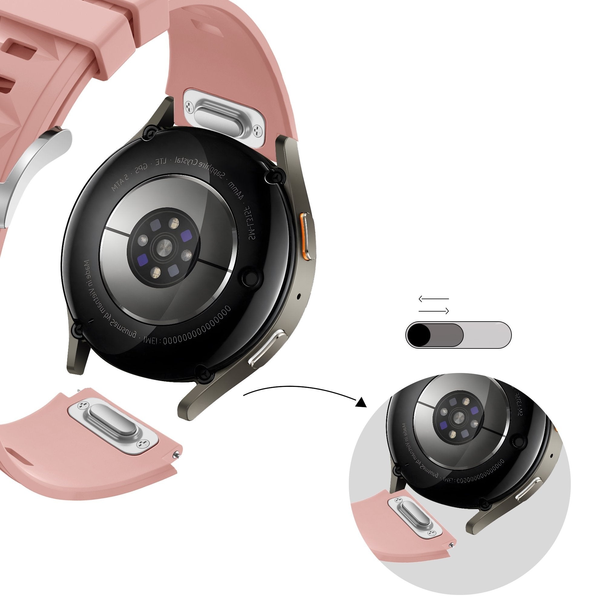 Bandz OnePlus Watch 3 - 43mm Silicone Strap 'Easy Fit' (Pink)