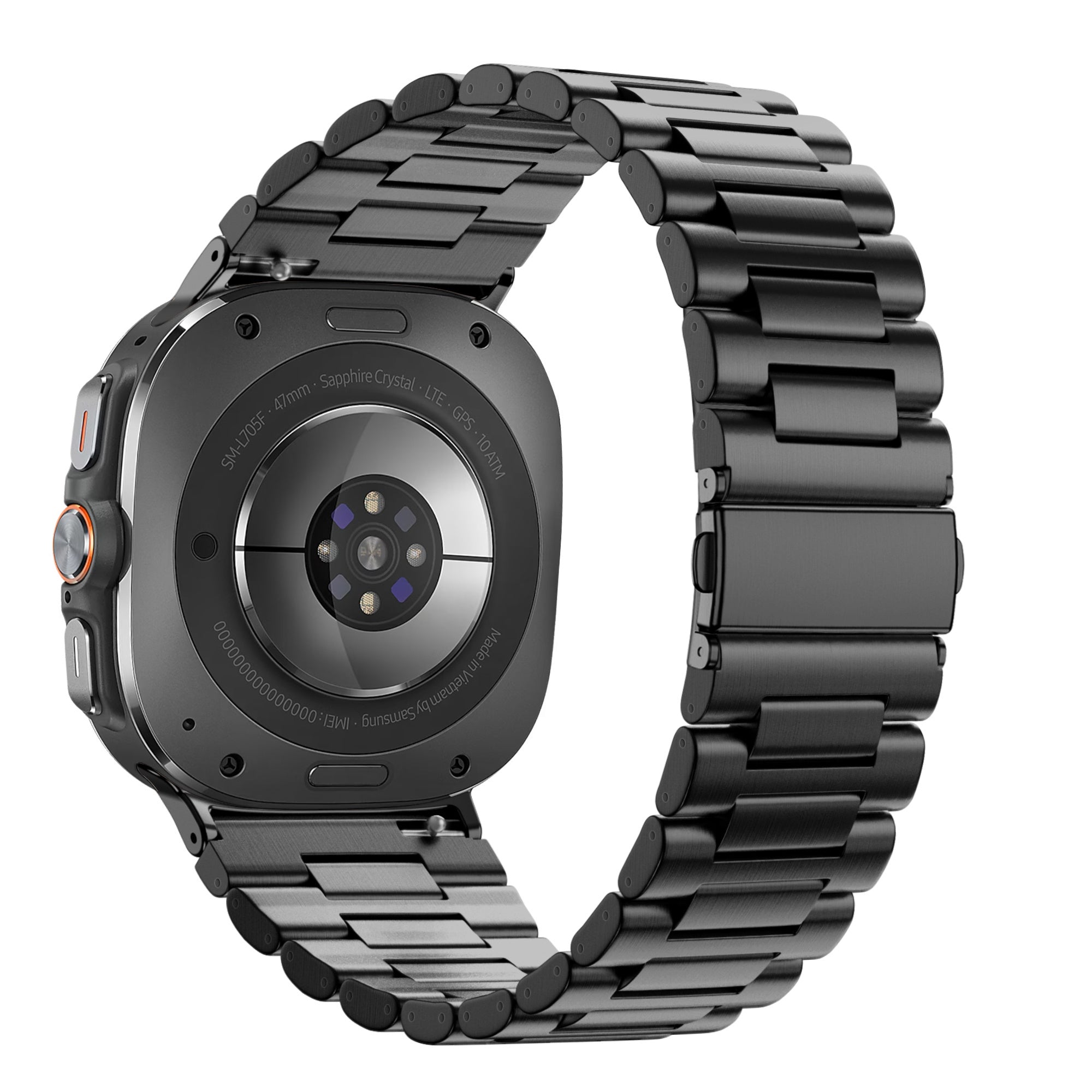 Bandz Bracelet à maillons en acier 'Deluxe' Samsung Galaxy Watch Ultra (noir)