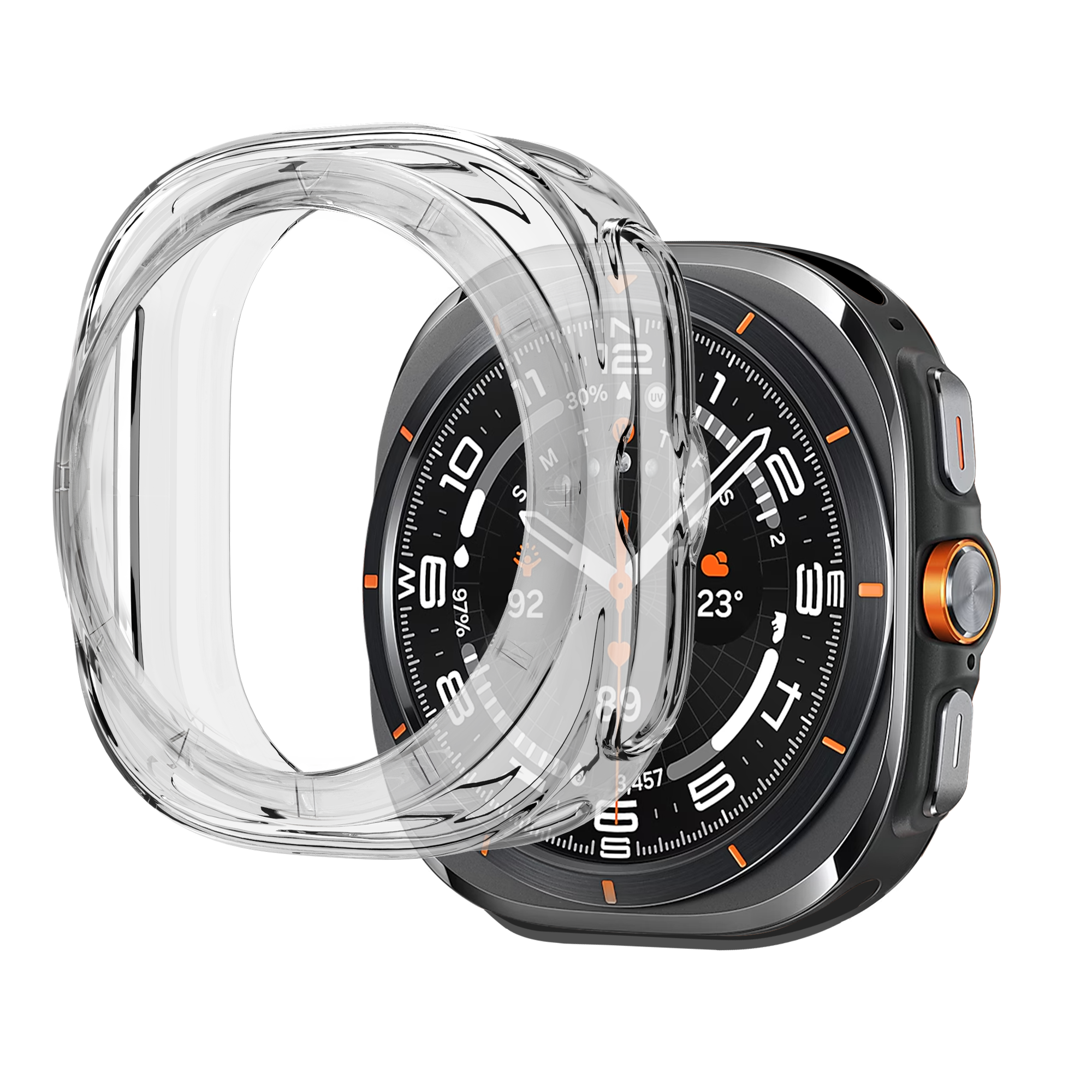 Bandz Coque TPU galvanisé Samsung Galaxy Watch Ultra (transparent)