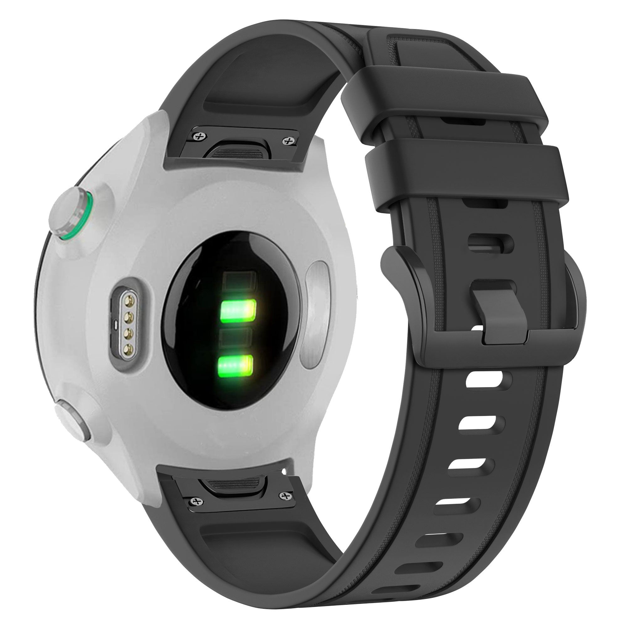 Bandz Bracelet silicone avec boucle Garmin Descent Mk3(i) - 43mm (noir)