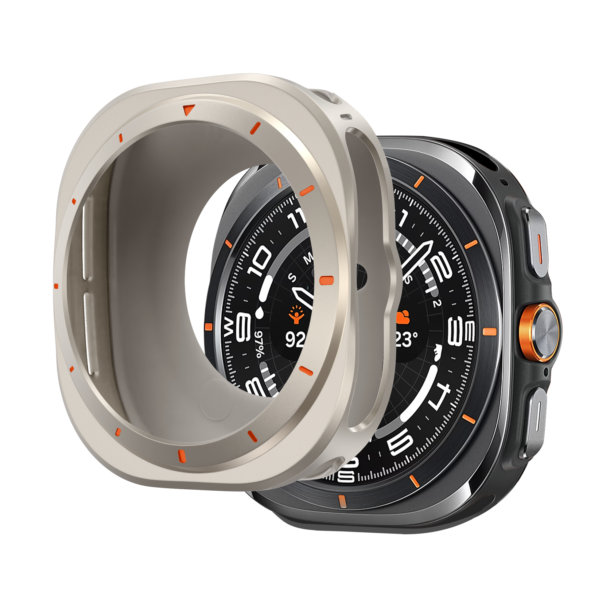 Bandz Coque metallique Samsung Galaxy Watch Ultra (titane)