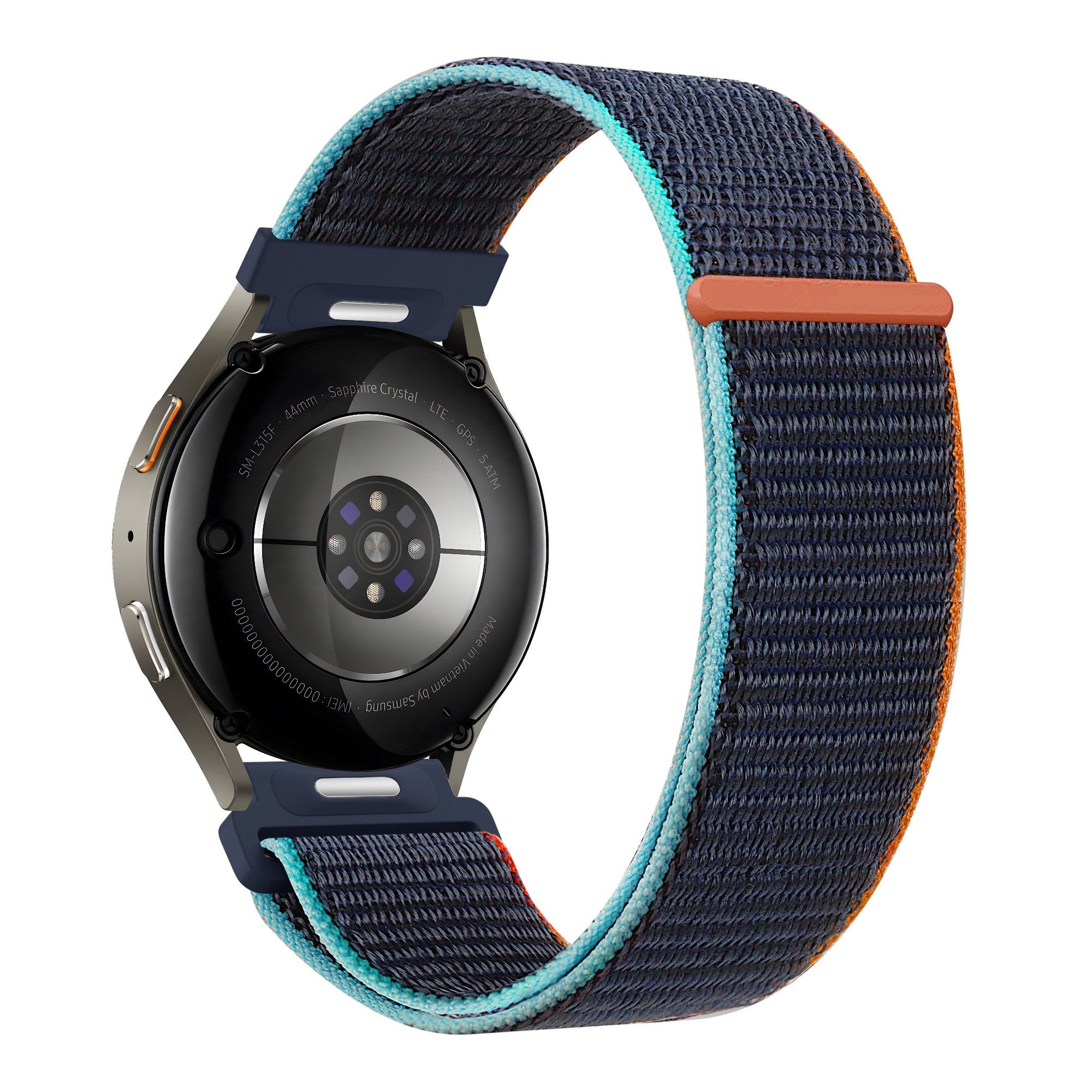 Bandz Bracelet nylon 'Easy Fit' Huawei Watch GT 4 - 46mm (bleu foncé mix)