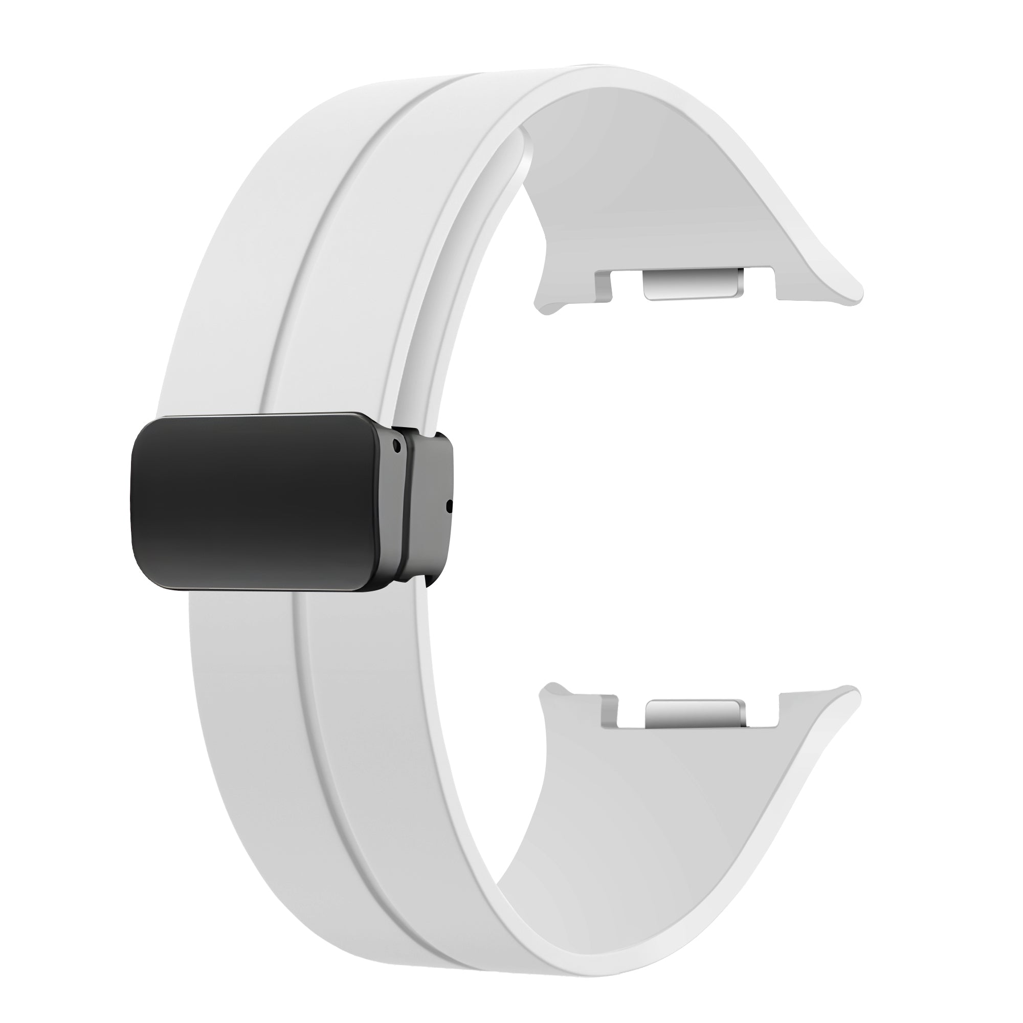 Bracelet silicone avec boucle Samsung Galaxy Watch 8 - 44mm (blanc)