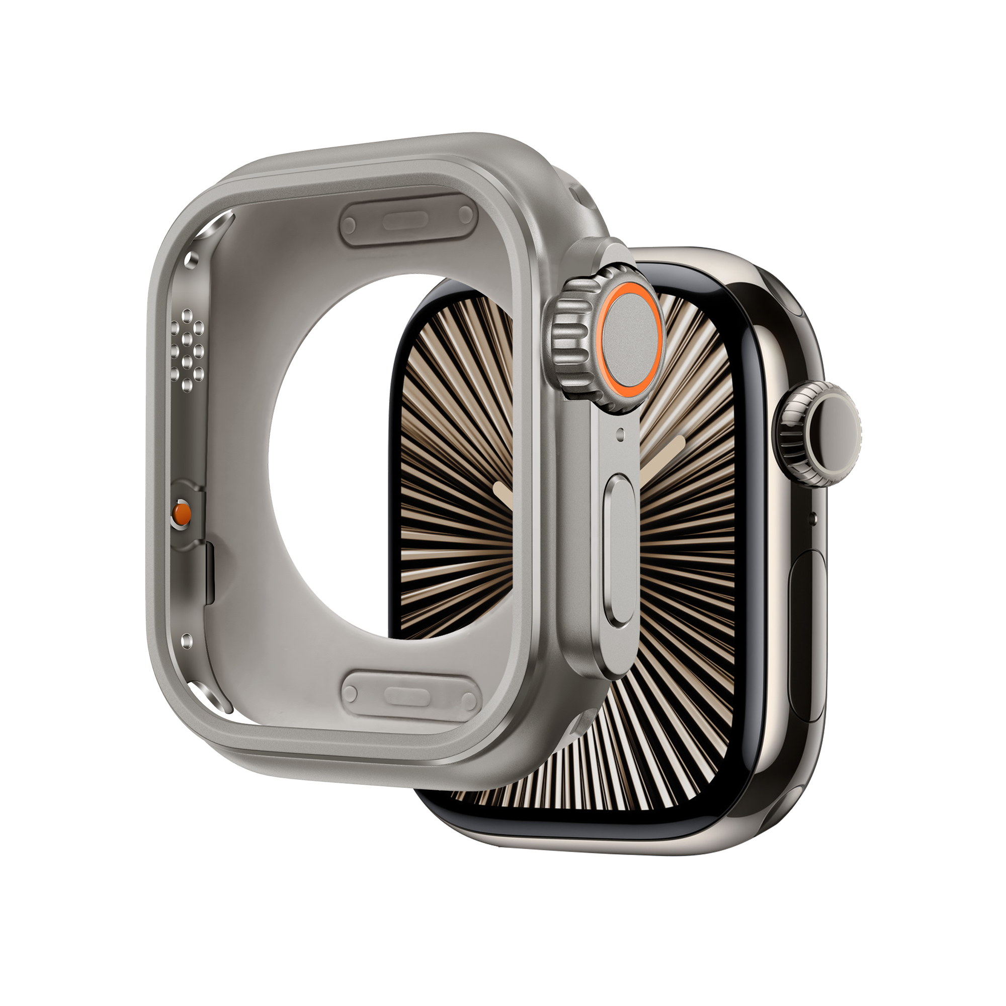 Bandz Coque metallique Apple Watch 7/8/9 - 45mm (titane)