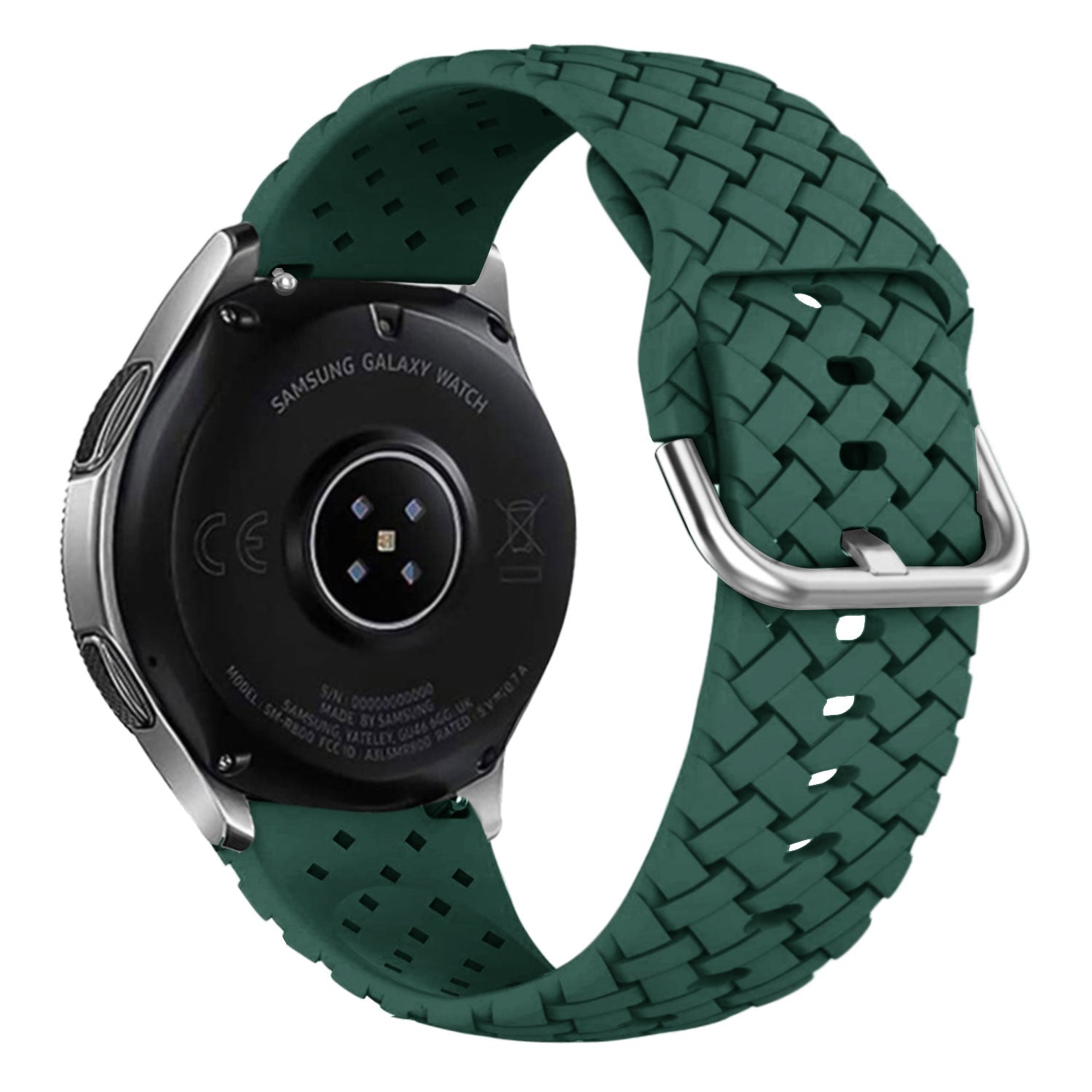 Bracelet silicone tressé Withings Steel HR Sport (vert foncé)
