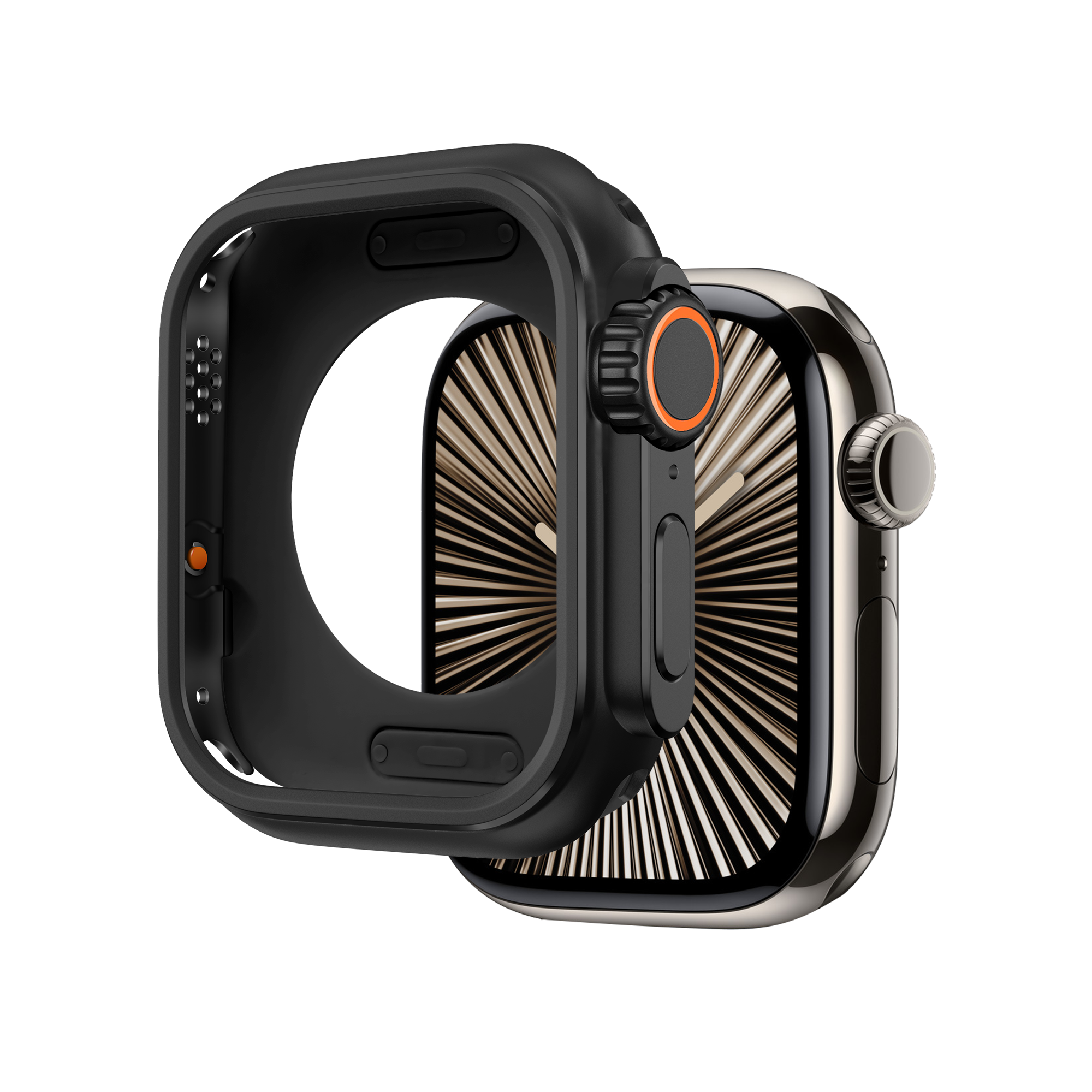 Bandz Coque metallique Apple Watch 7/8/9 - 45mm (noir)