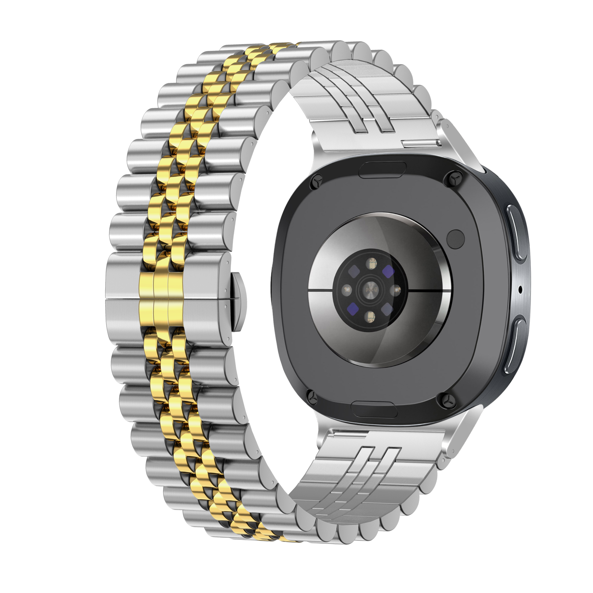 Bracelet acier Jubilee Samsung Galaxy Watch 8 - 44mm (argent/or)