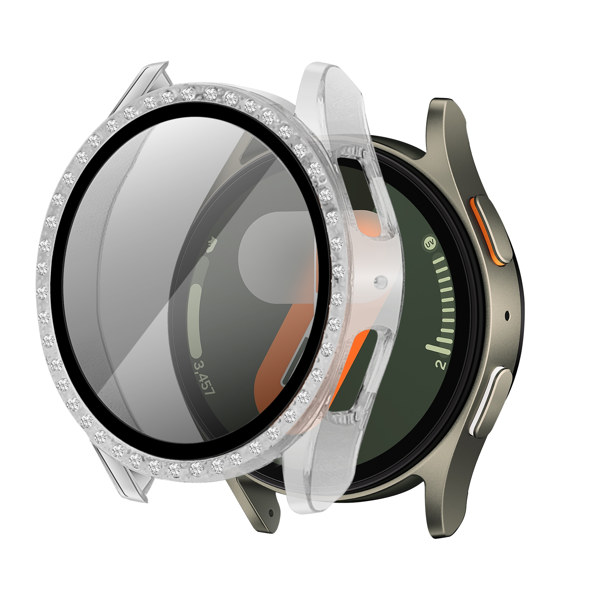 Samsung Galaxy Watch 7 - 40mm Diamond Case with Glass (Transparent)