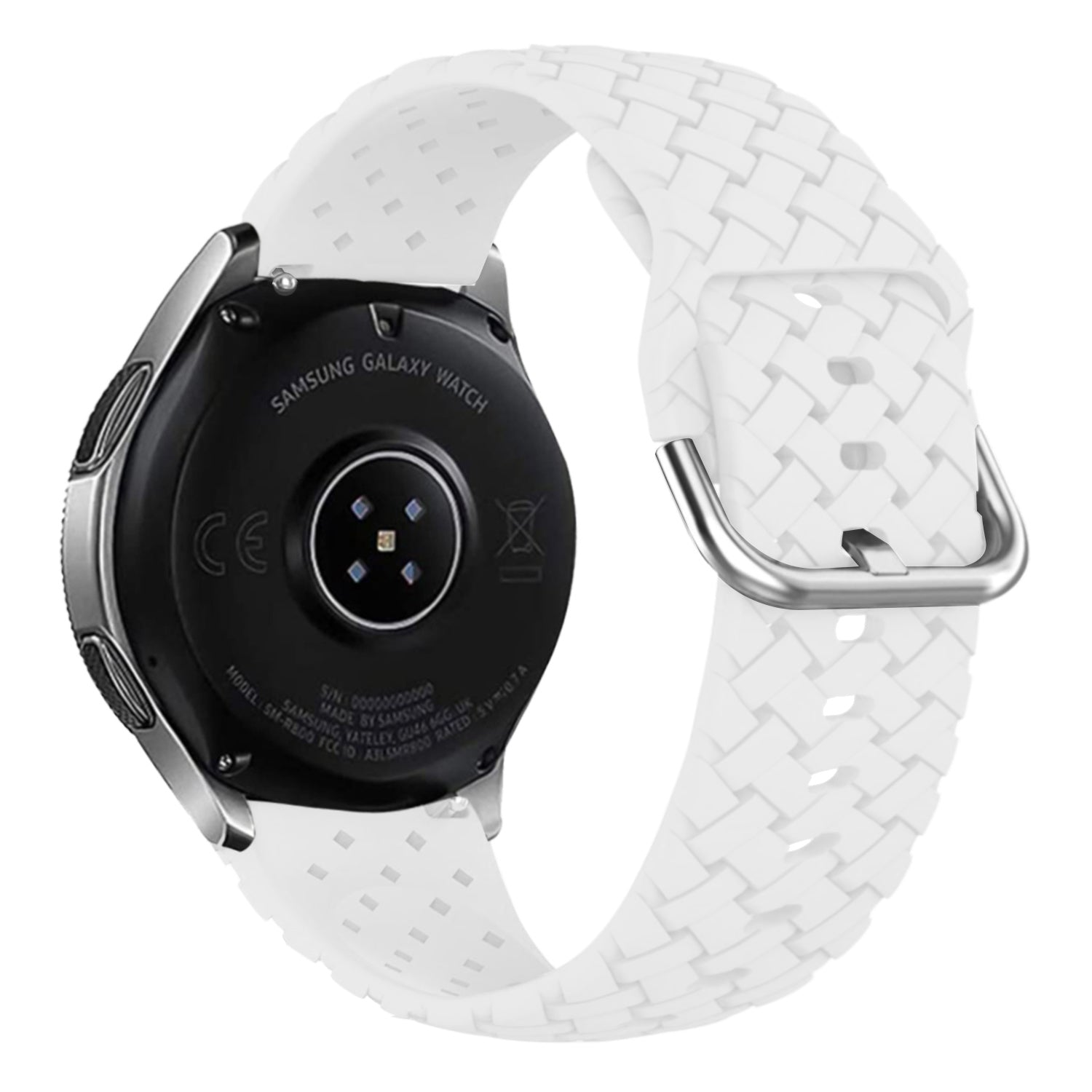 Bracelet silicone tressé Amazfit GTR Mini (blanc)