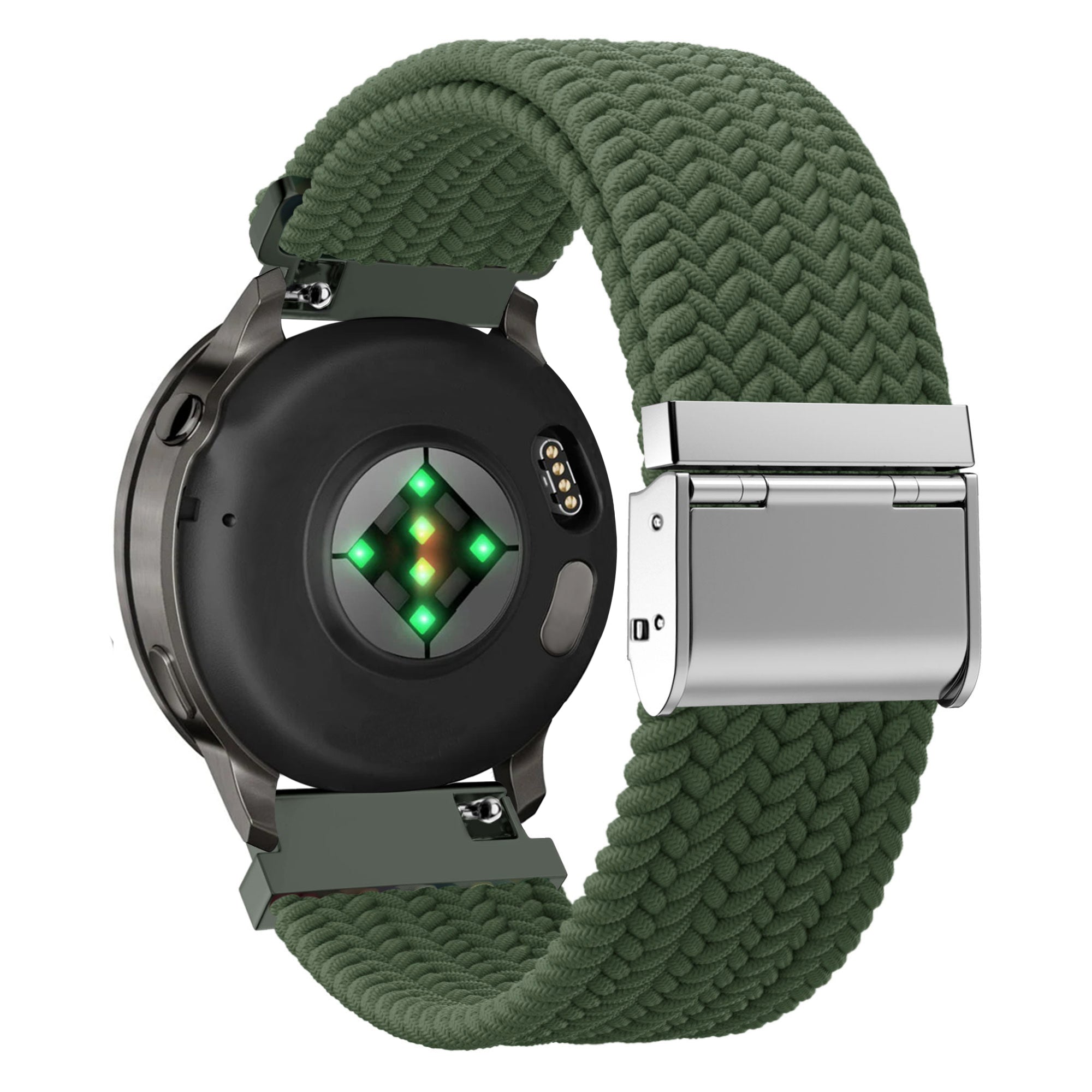 Bandz Garmin Bounce 2 Woven Nylon Strap (Olive Green)