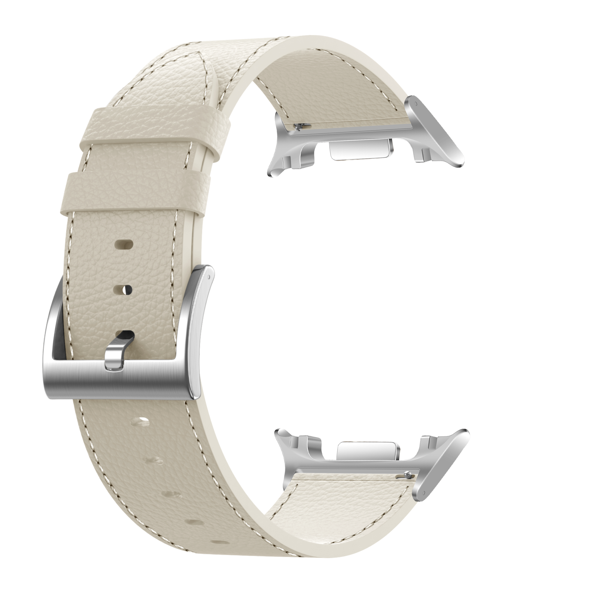 Samsung Galaxy Watch 8 - 44mm Leather Grain Strap (Beige)