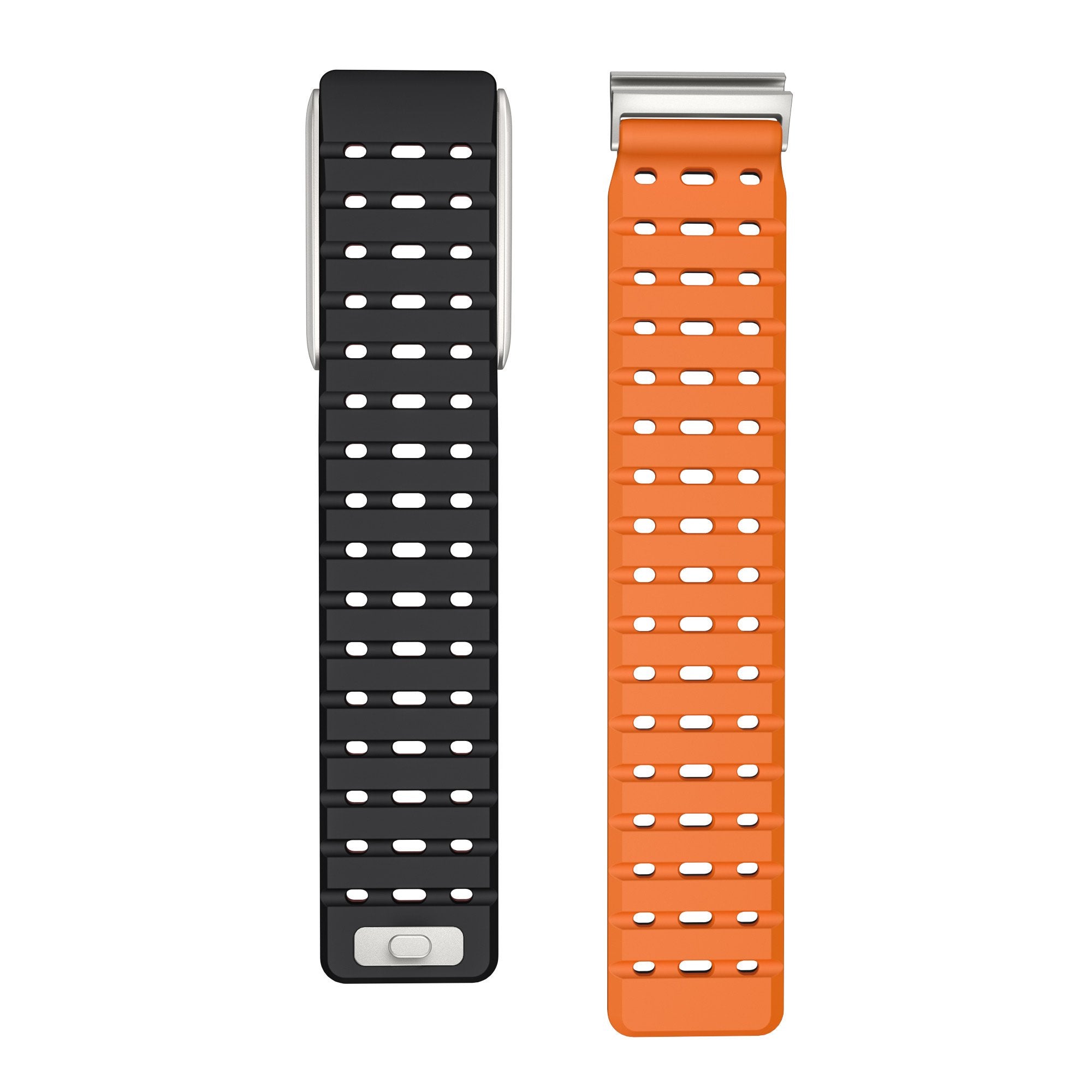 Bracelet silicone magnétique compatible avec Whoop 5.0 (noir/orange)