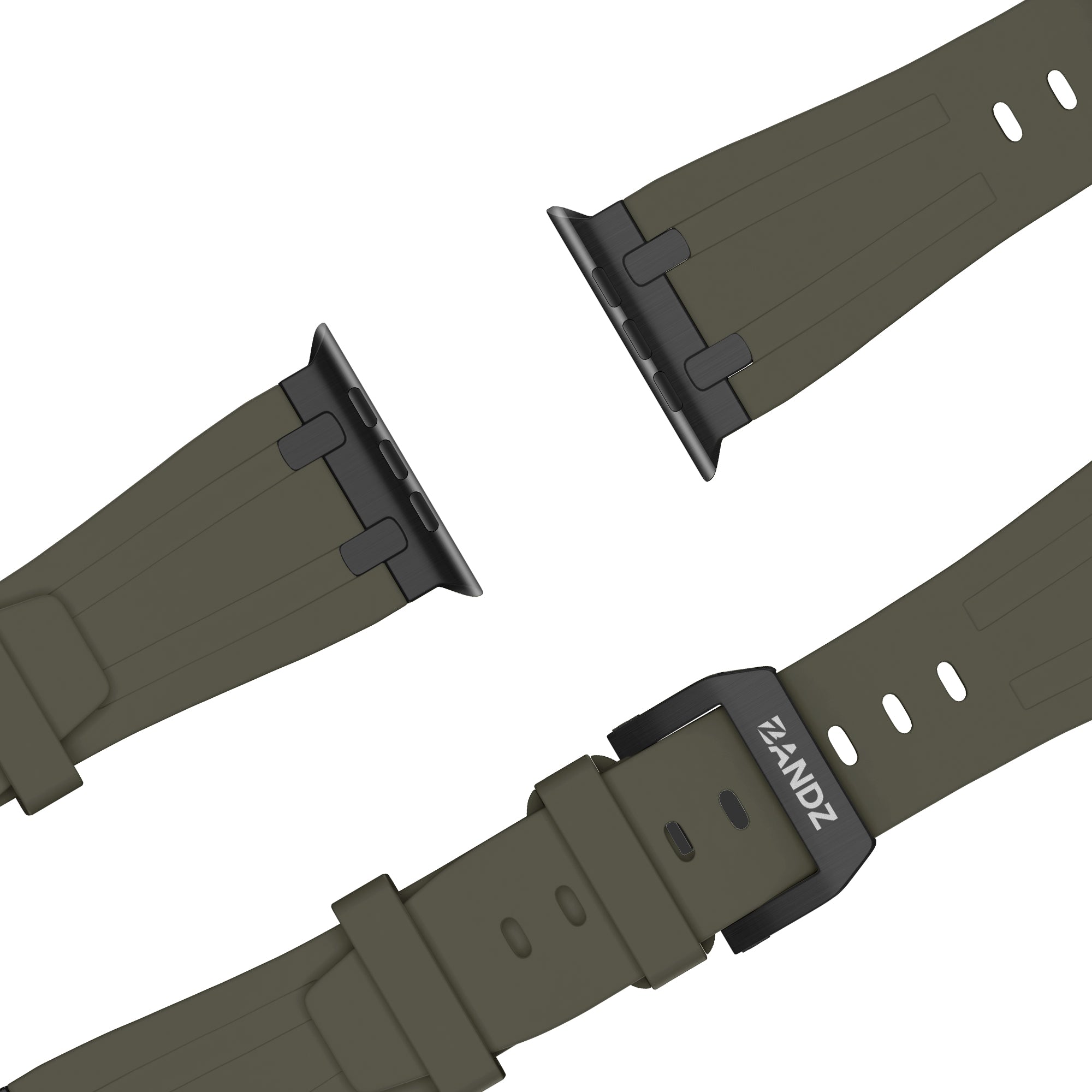 Bandz Bracelet silicone 'Luxe Liquid' Apple Watch (marron/noir)