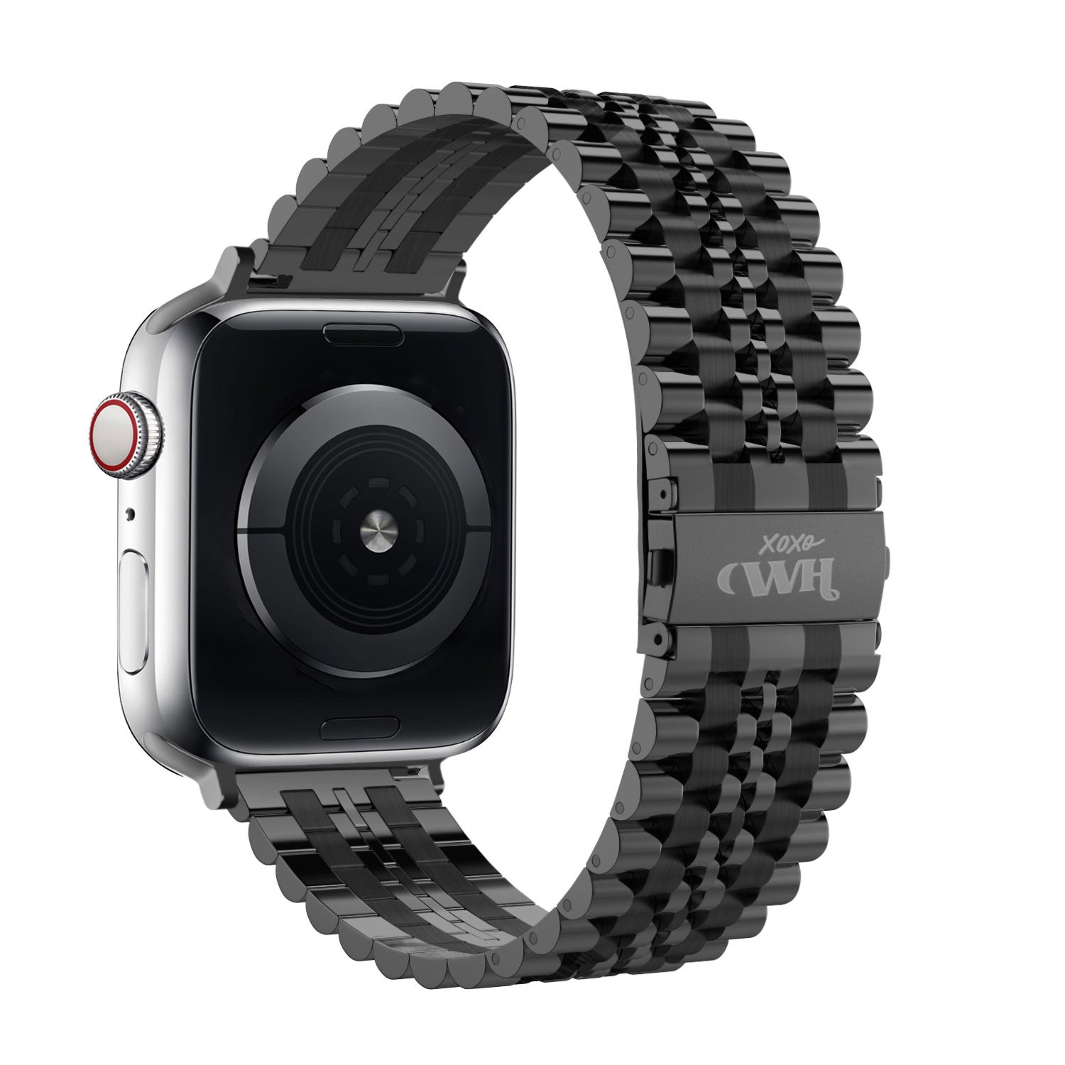 Bracelet acier xoxo Wildhearts Apple Watch (noir)