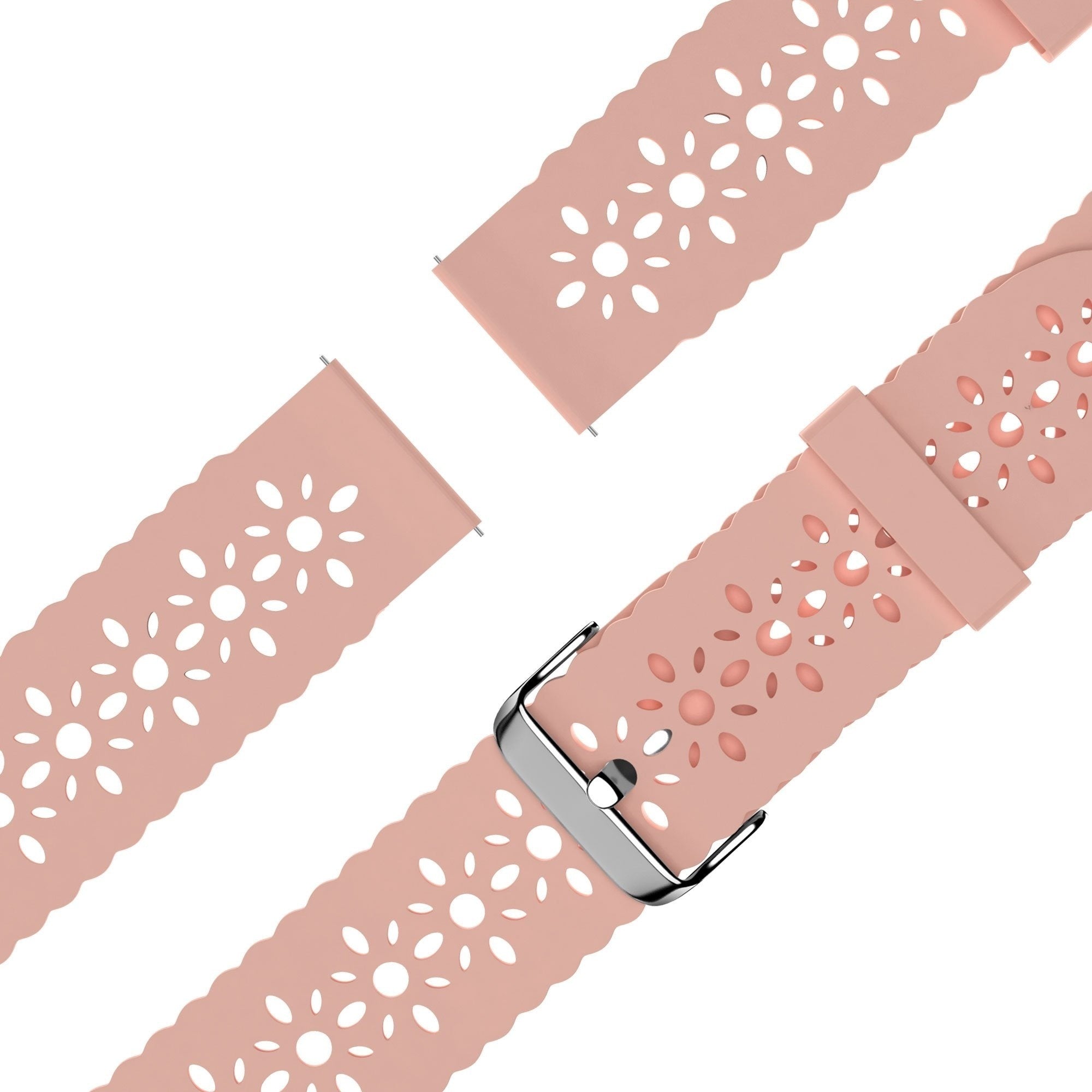Bandz Bracelet silicone avec motif floral Amazfit Active 2 (rose)