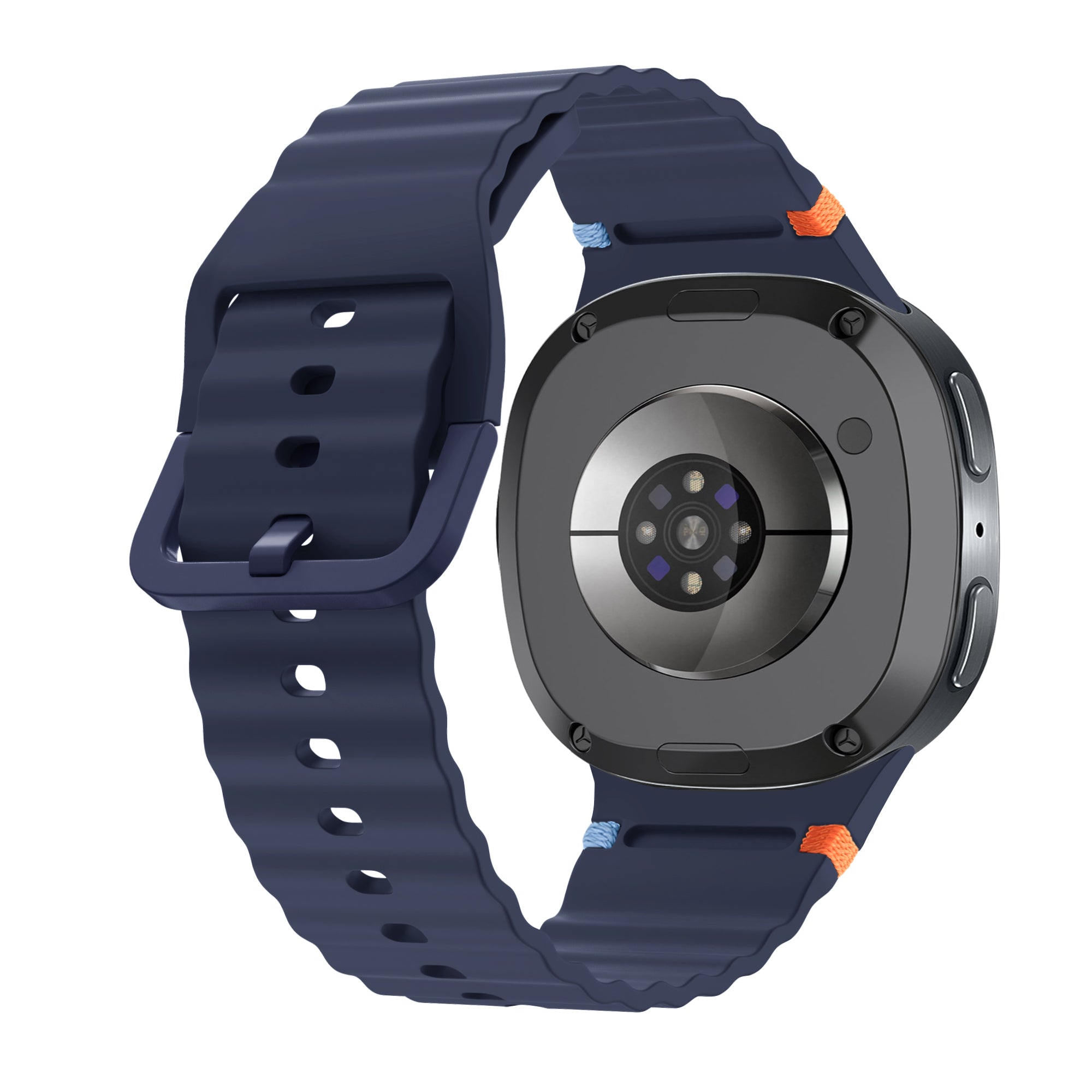 Samsung Galaxy Watch 8 - 44mm Wave Silicone Strap (Dark Blue)