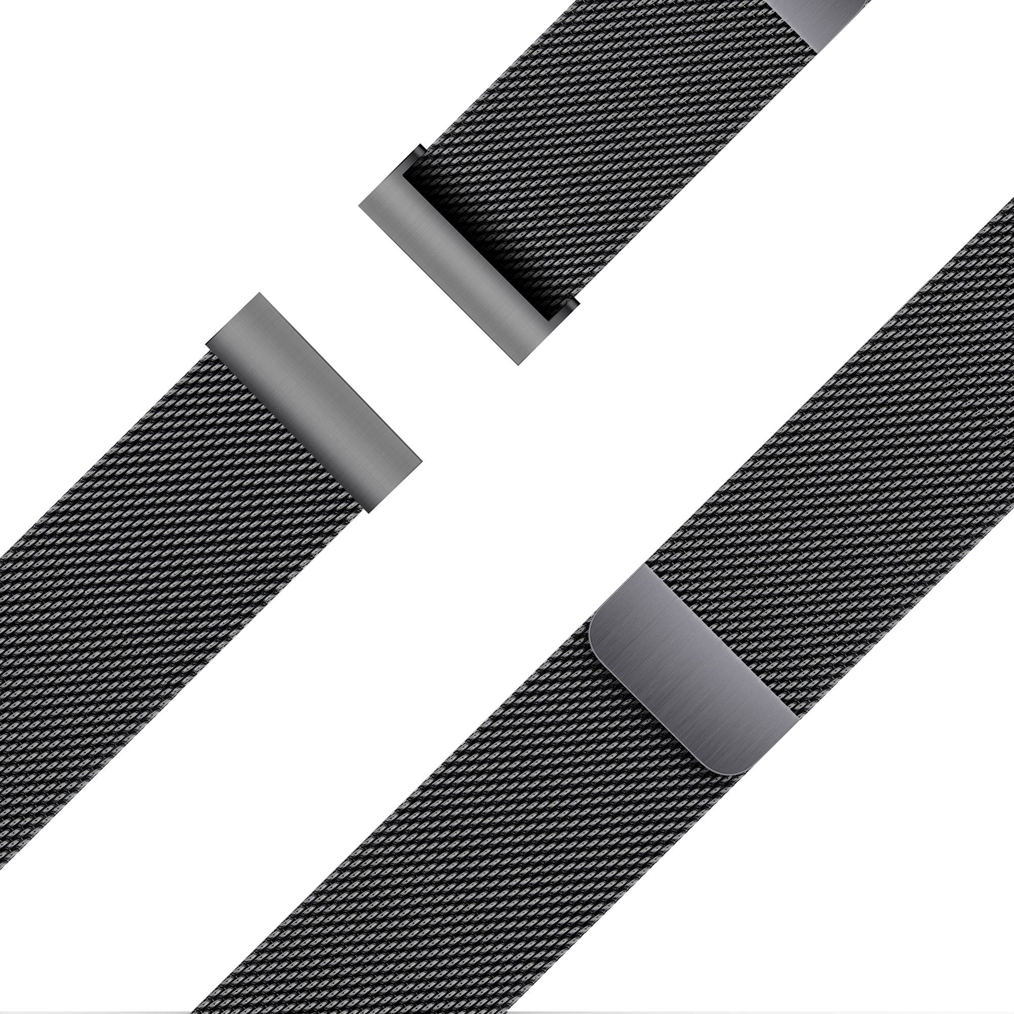 Bandz Garmin Forerunner 55 Milanese Loop Strap (Black)