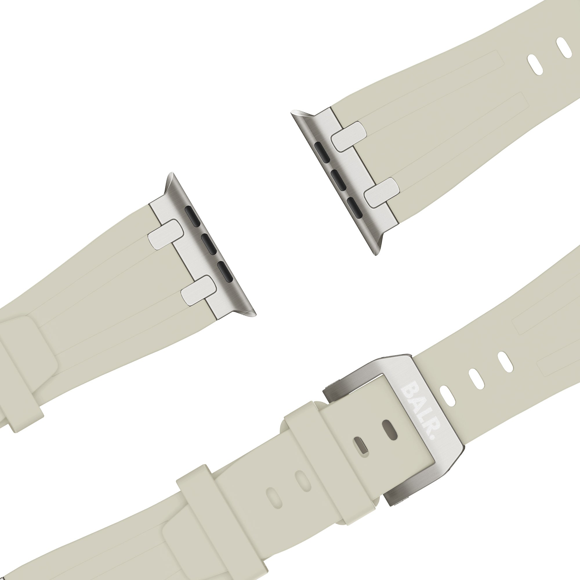 BALR. Apple Watch Ultra Liquid Silicone Strap (Beige/Titanium)