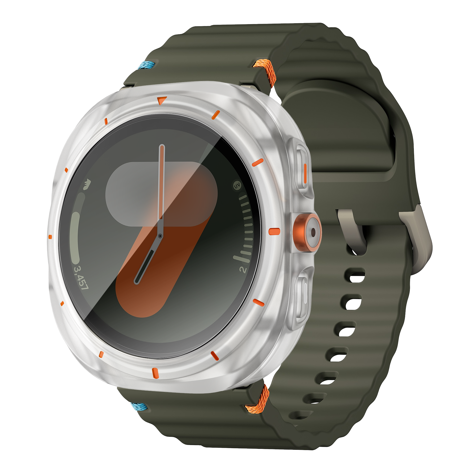 Bandz Samsung Galaxy Watch 7 - 44mm Square PC Case with Glass (Frost)