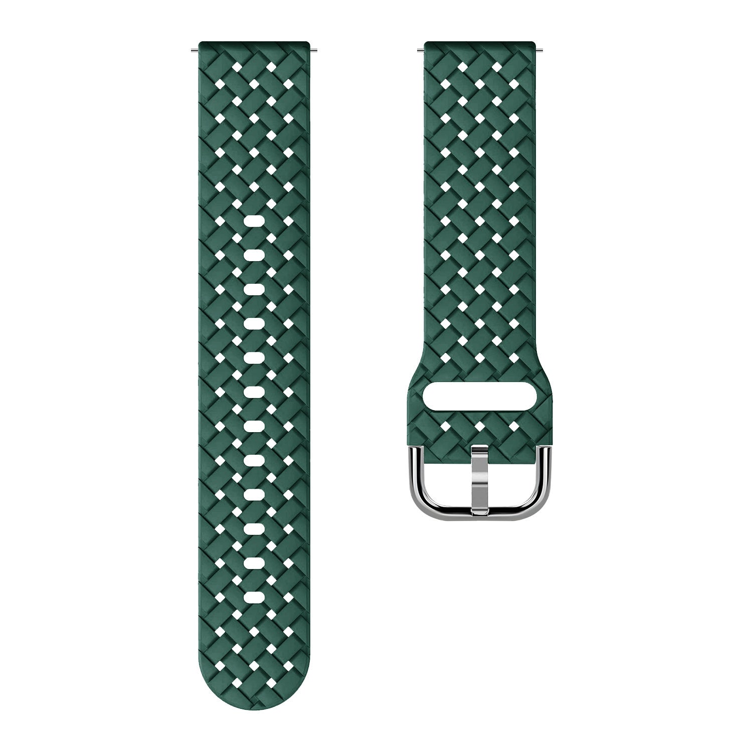 Bracelet silicone tressé Withings Steel HR Sport (vert foncé)
