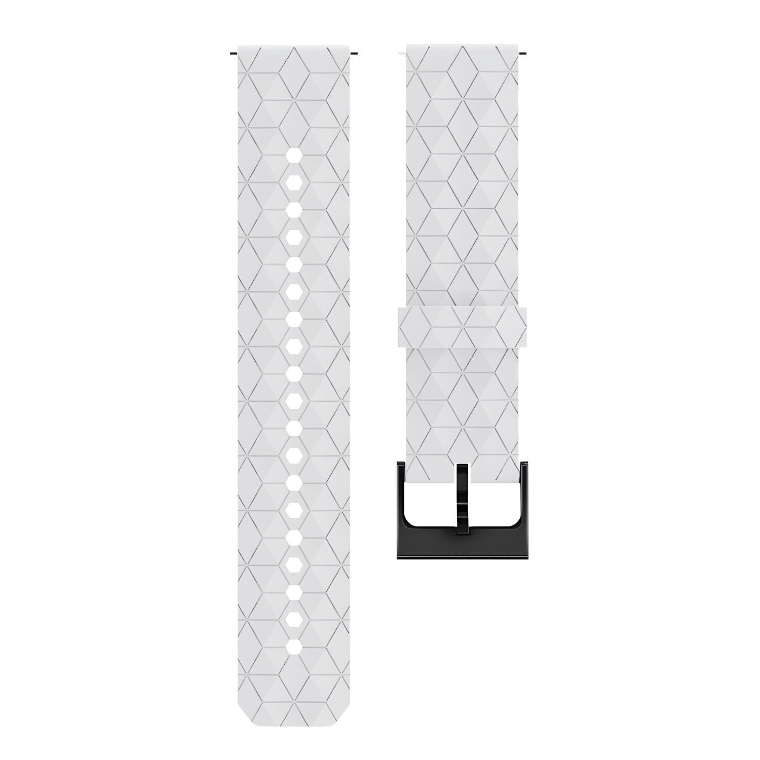 Coros Pace 3 Silicone Hexa Strap (White)