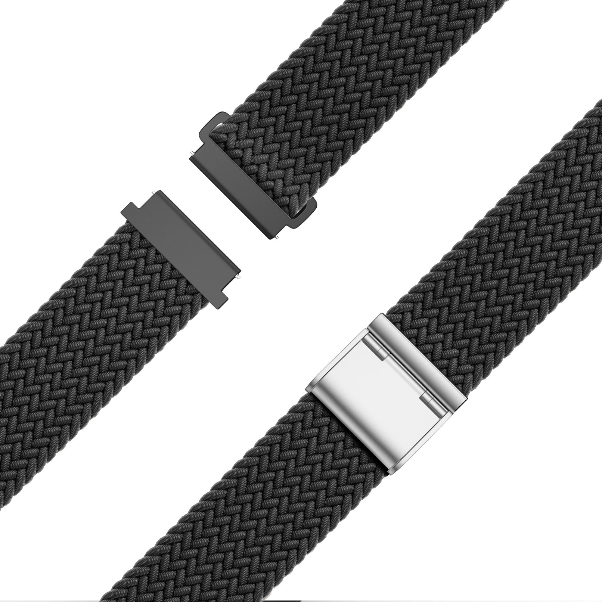Bandz Bracelet nylon tressé Garmin Forerunner 245 (noir)