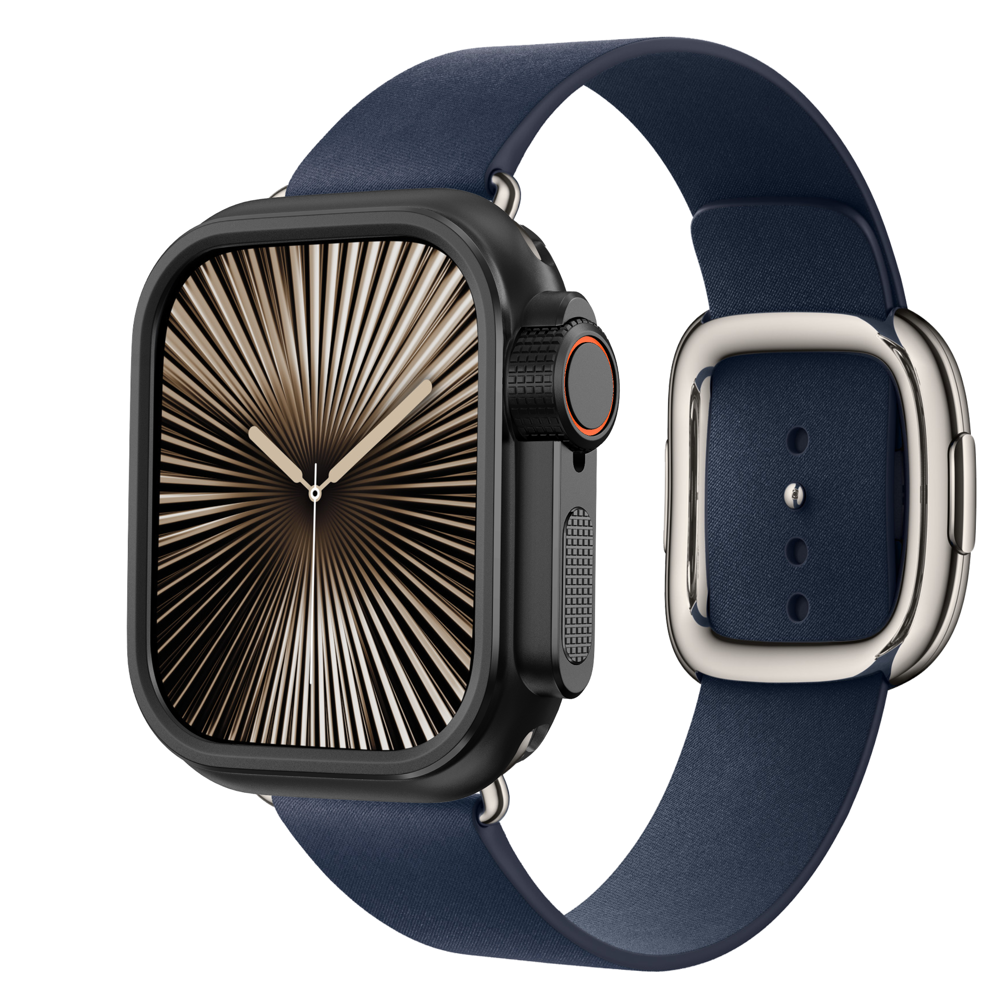 Bandz Coque metallique Apple Watch 10 - 46mm (noir)