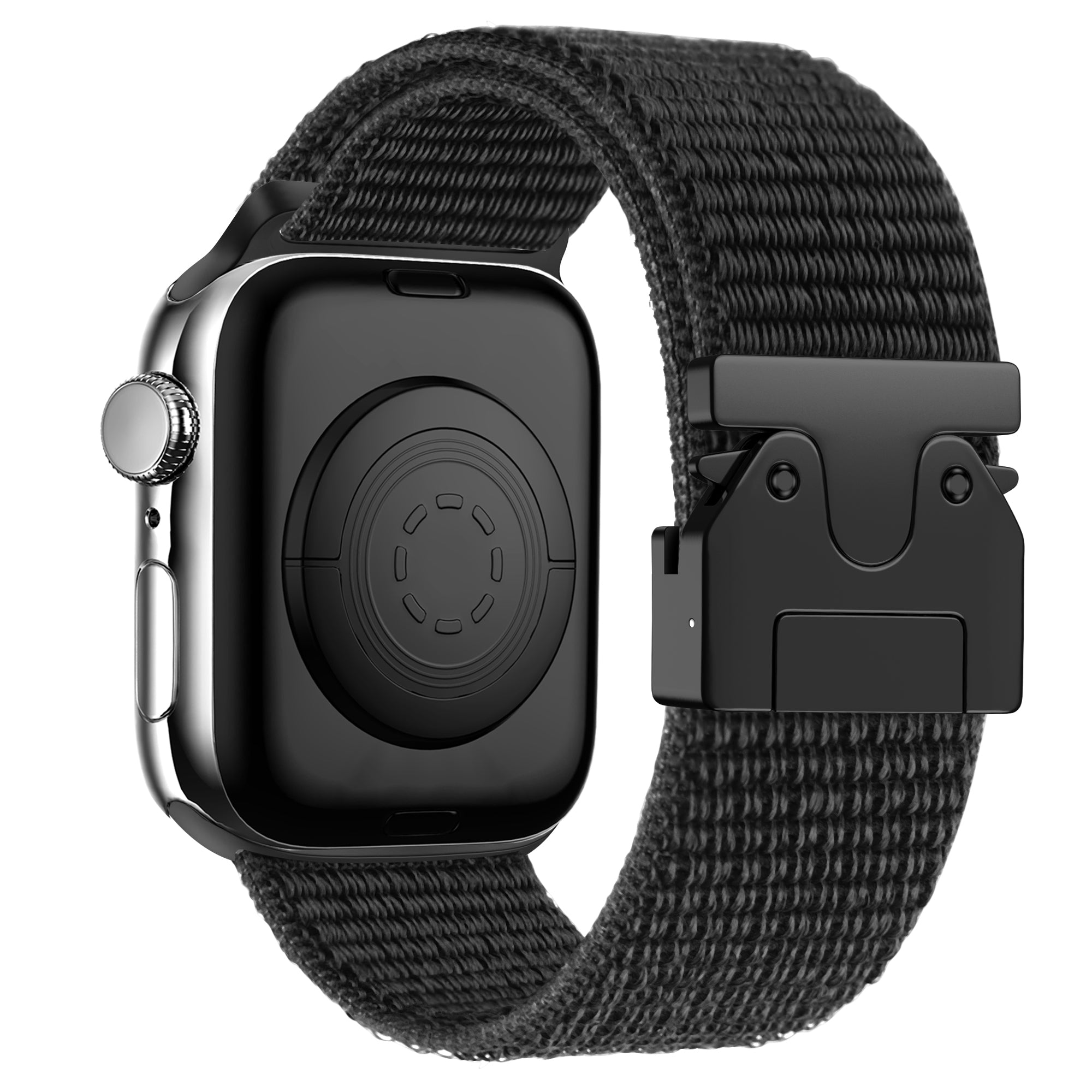 Bandz Bracelet nylon 'Classique' avec P-buckle Apple Watch (noir)