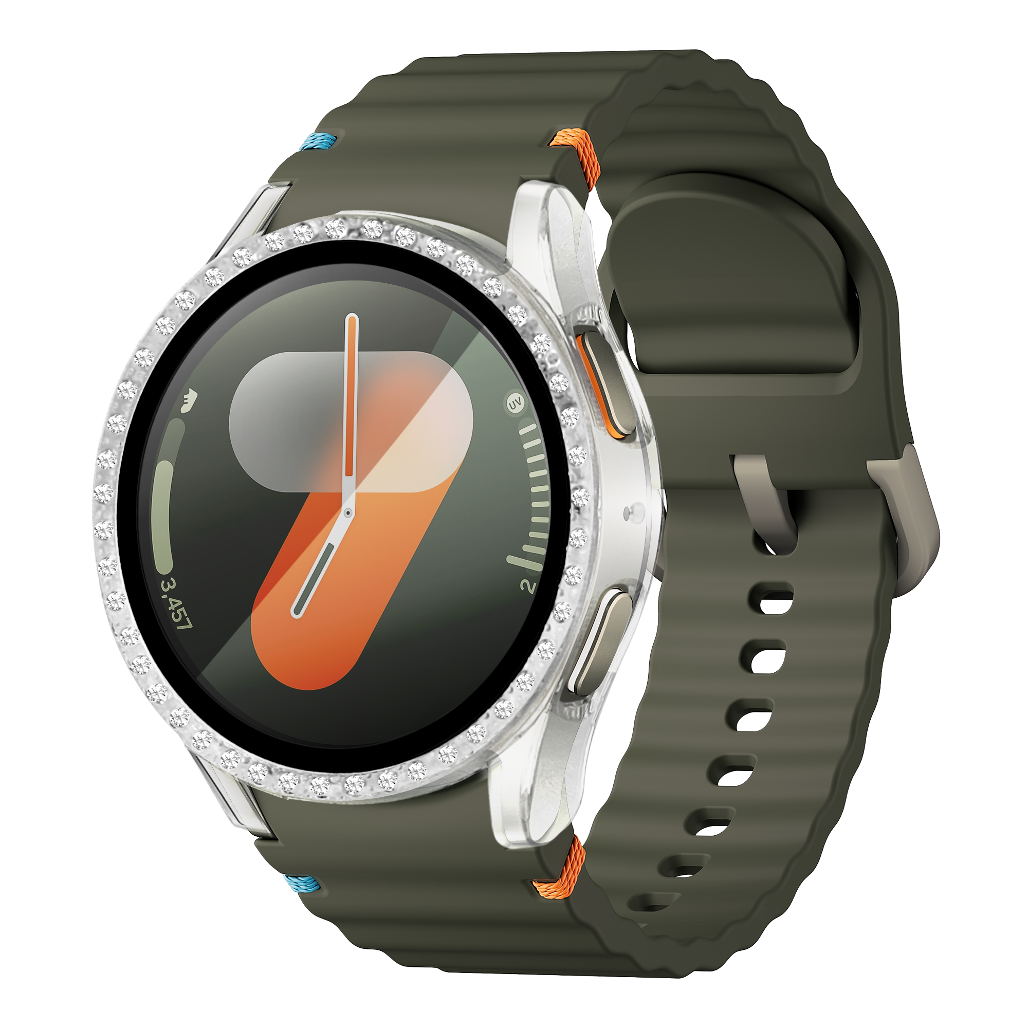 Samsung Galaxy Watch 7 - 40mm Diamond Case with Glass (Transparent)