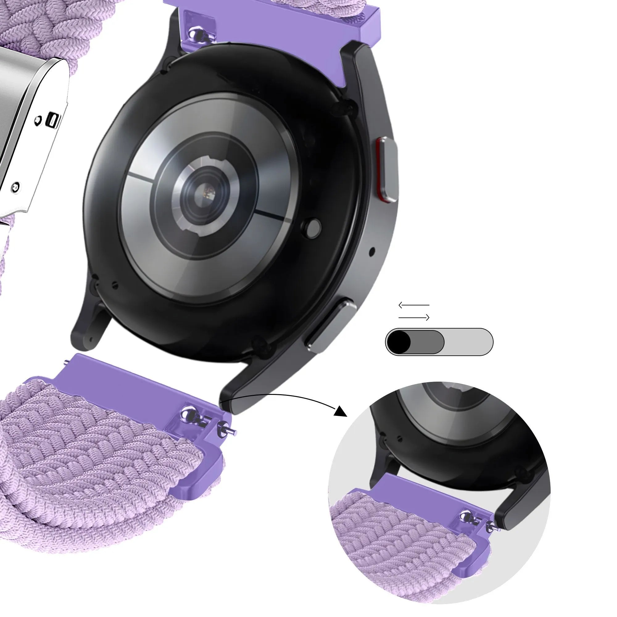 Bandz Bracelet nylon tressé Polar Ignite 3 (lila)