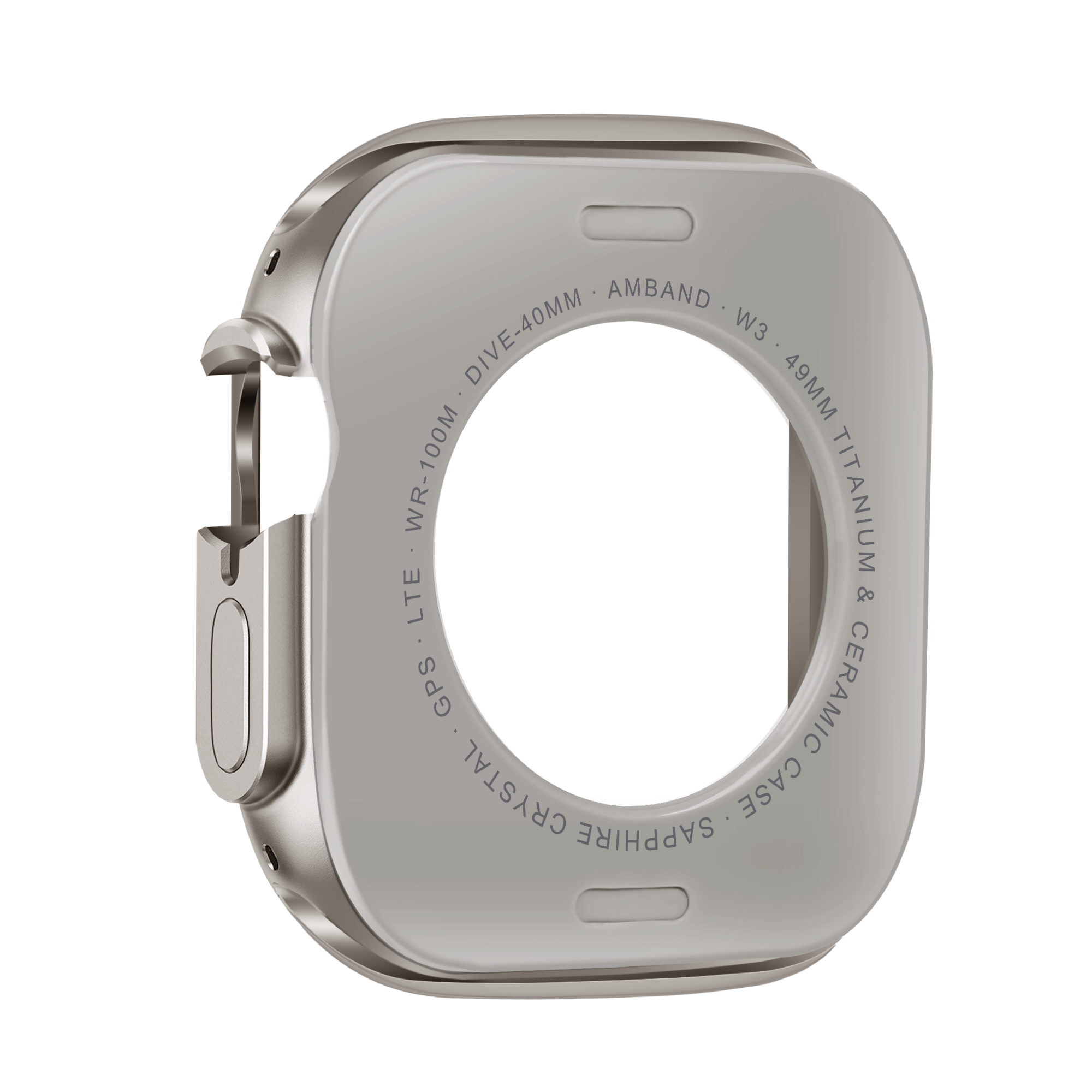 Bandz Coque metallique Apple Watch Ultra - 49mm (titane)