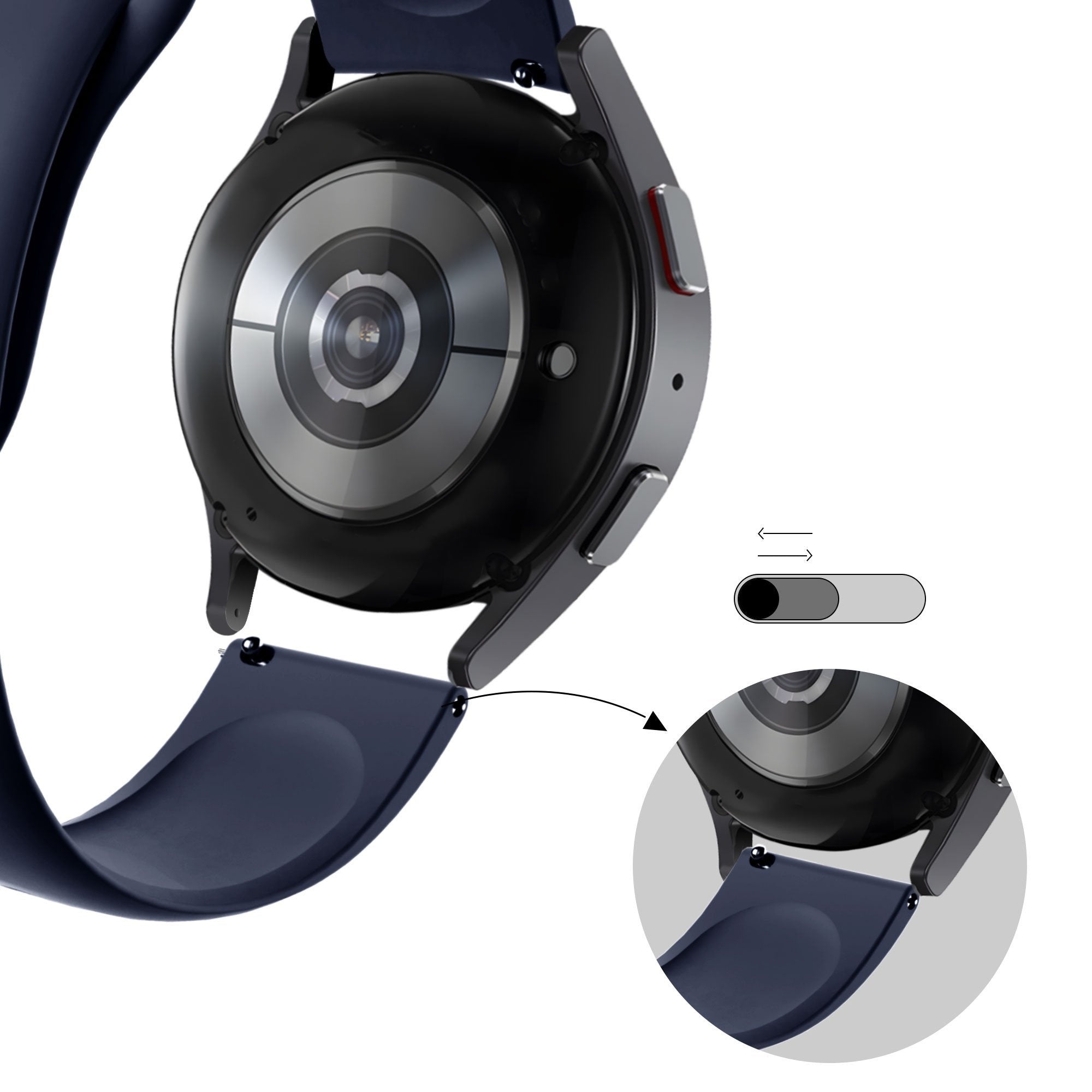 Bandz Bracelet sport 'Deluxe' Huawei Watch GT 6 Pro - 46mm (bleu foncé)