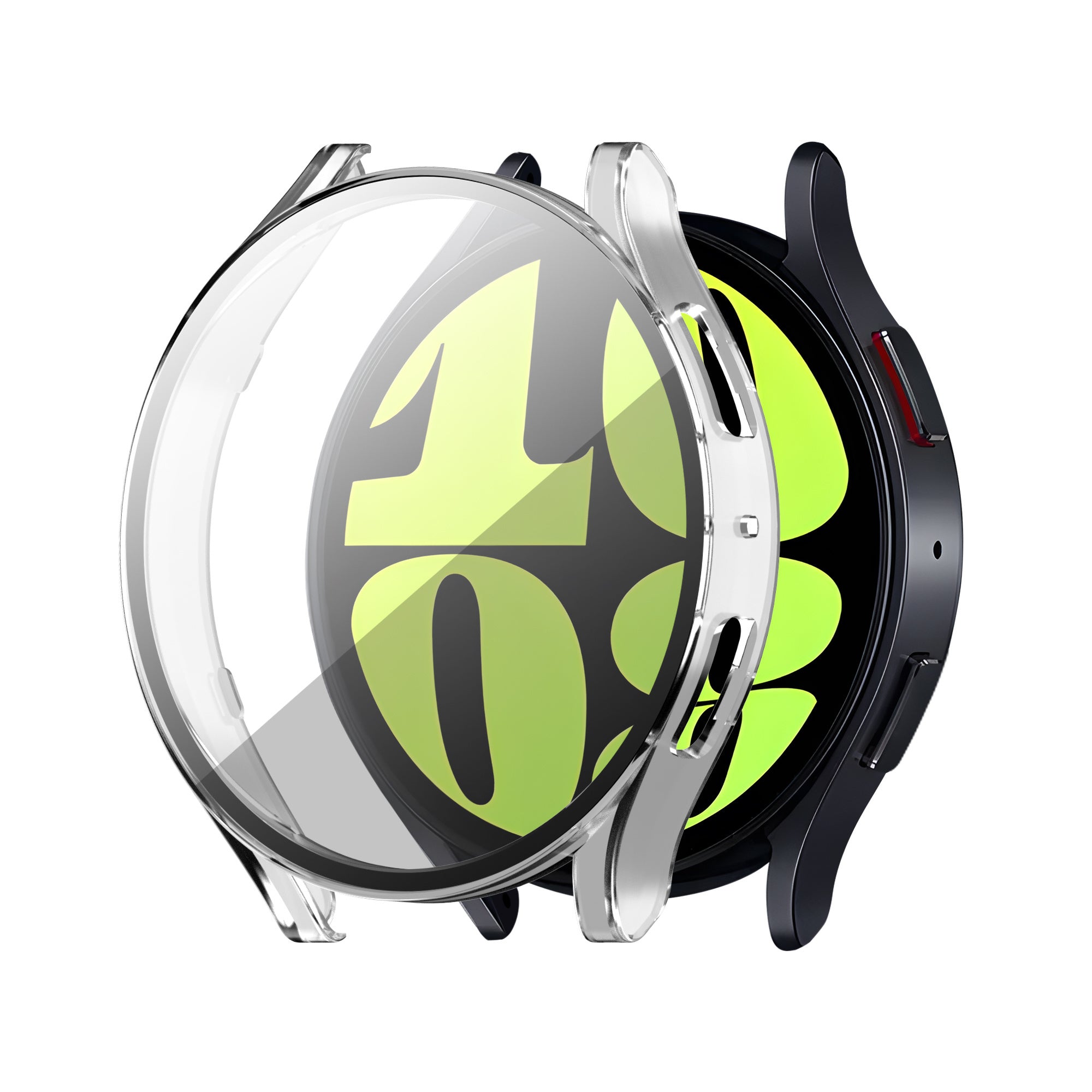 Coque rigide en verre PC Samsung Galaxy Watch 6 - 44mm (noir)