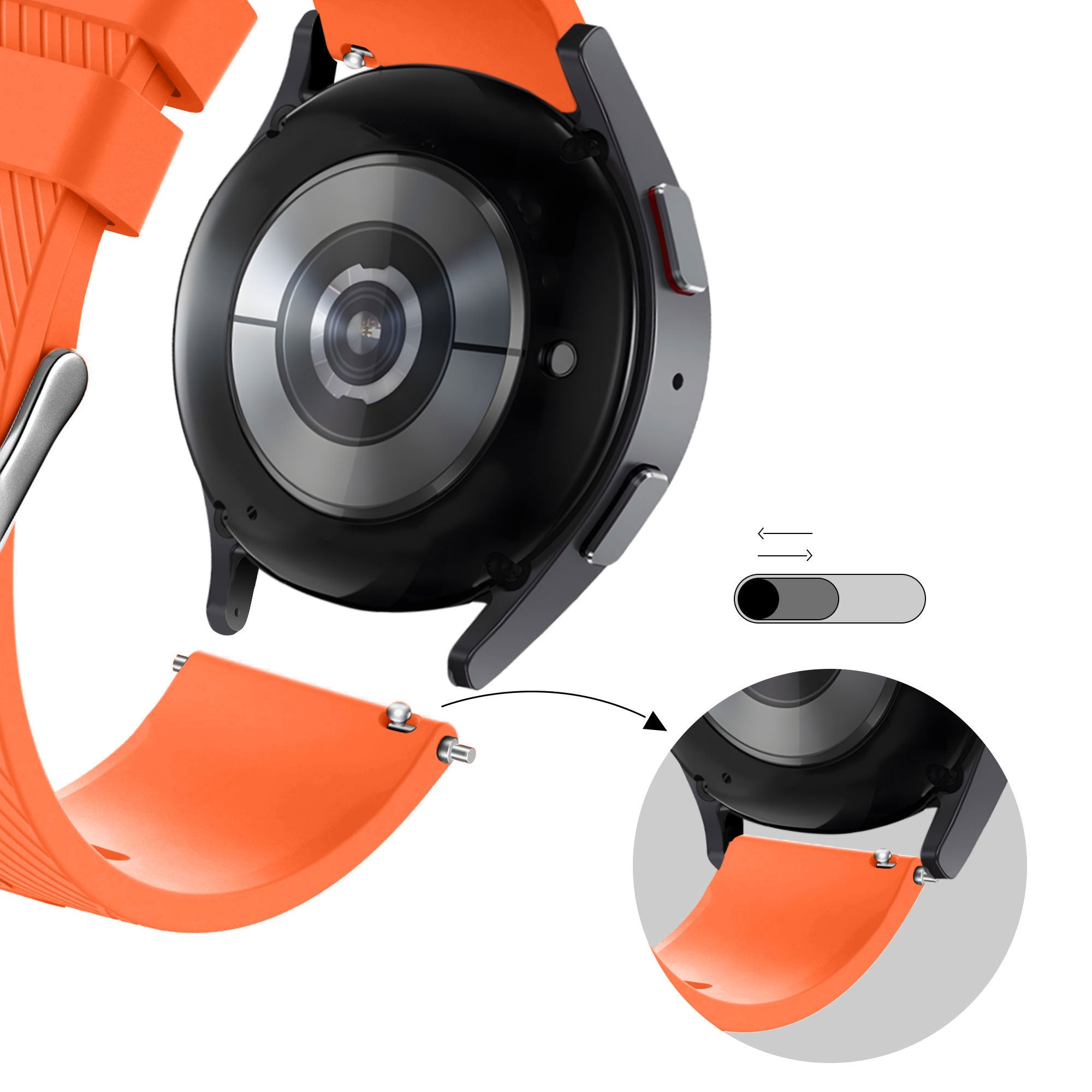 Bandz CMF Watch Pro 3 Silicone Strap 'Deluxe' (Orange)