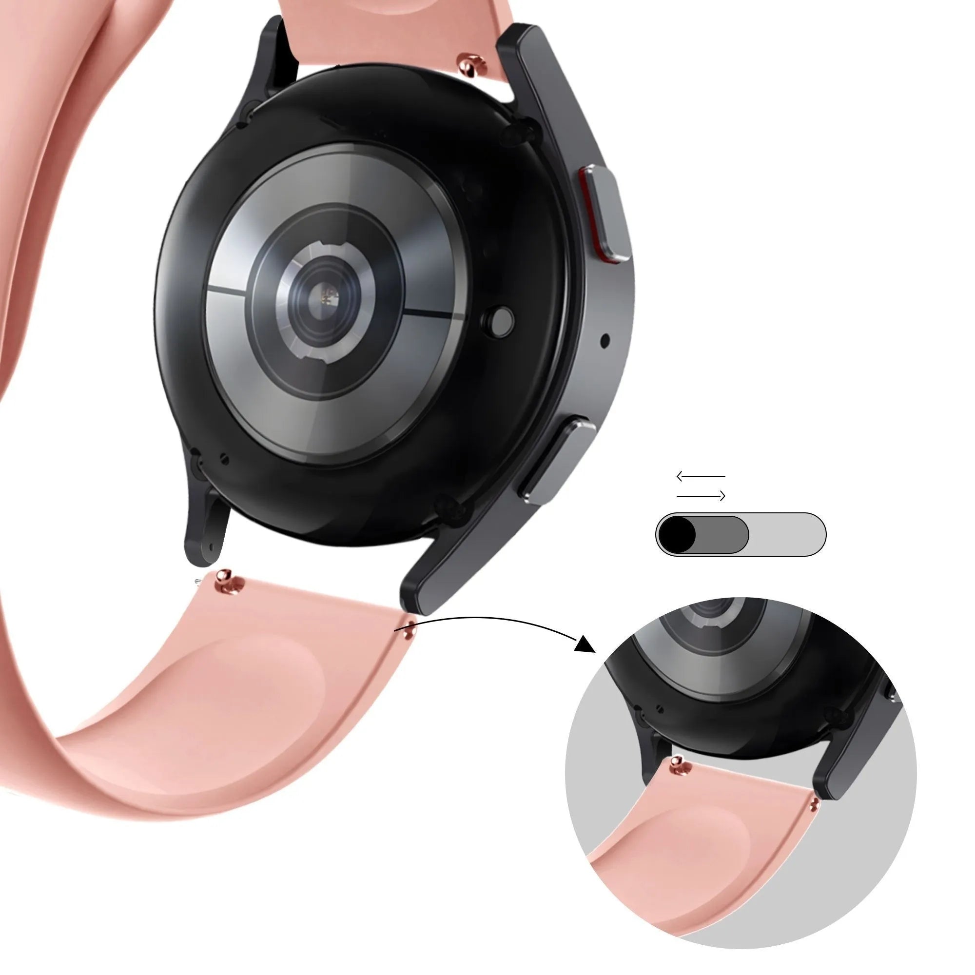 Bandz Bracelet sport 'Deluxe' Gard Pro Health Smartwatch 3 - 41mm (rose pâle)