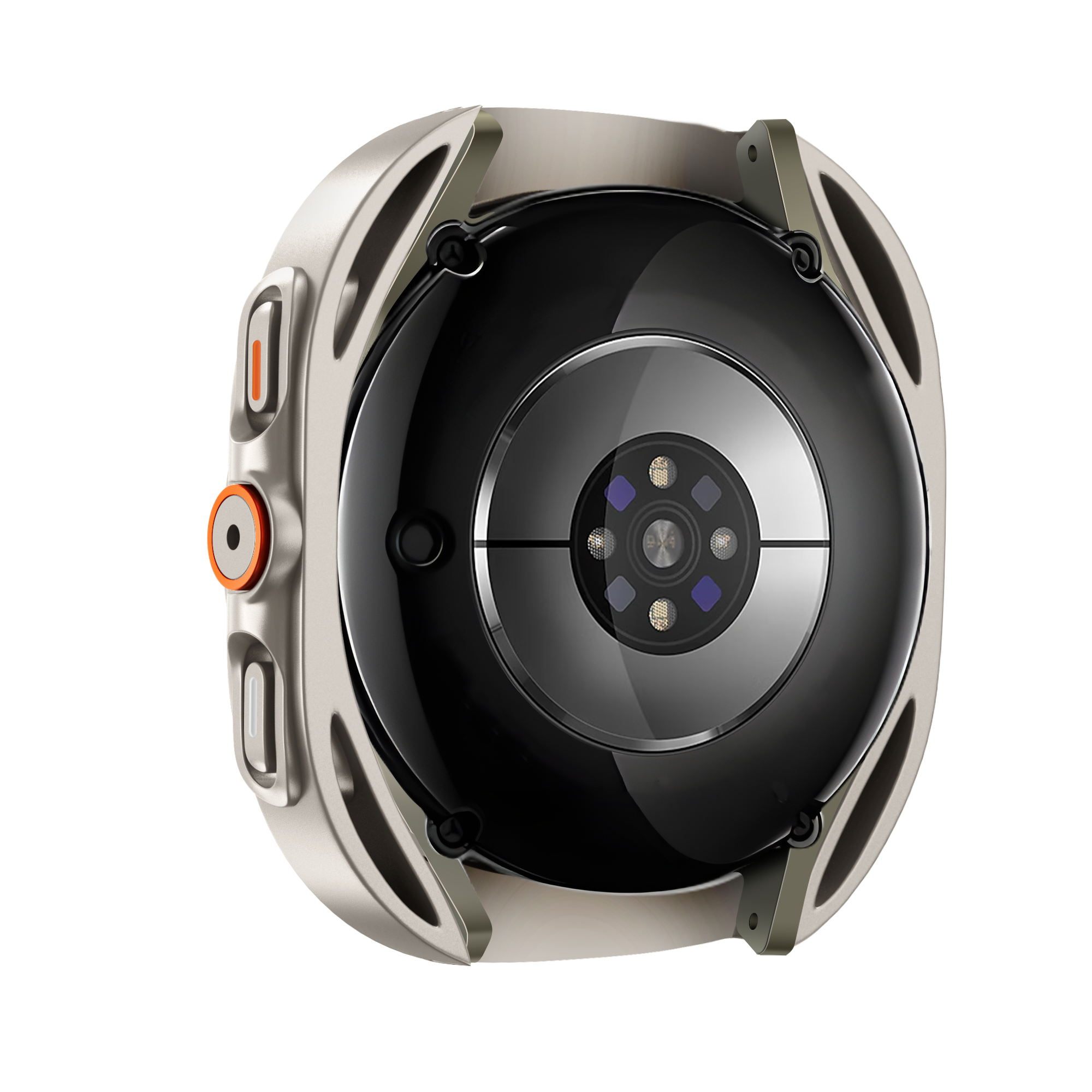 Bandz Coque de PC carrée avec verre Samsung Galaxy Watch 7 - 44 mm (titane)