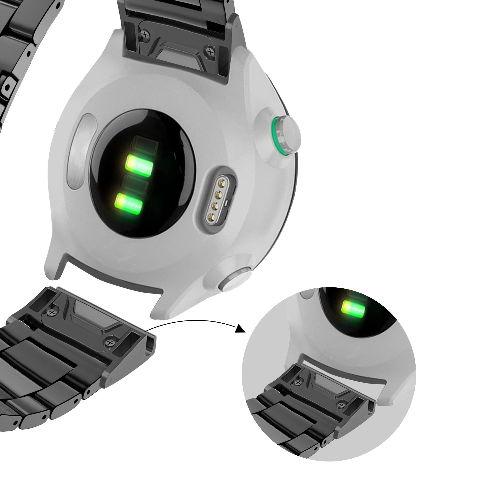 Bandz Bracelet acier 'Classic' Amazfit T-Rex Ultra 2 (noir)