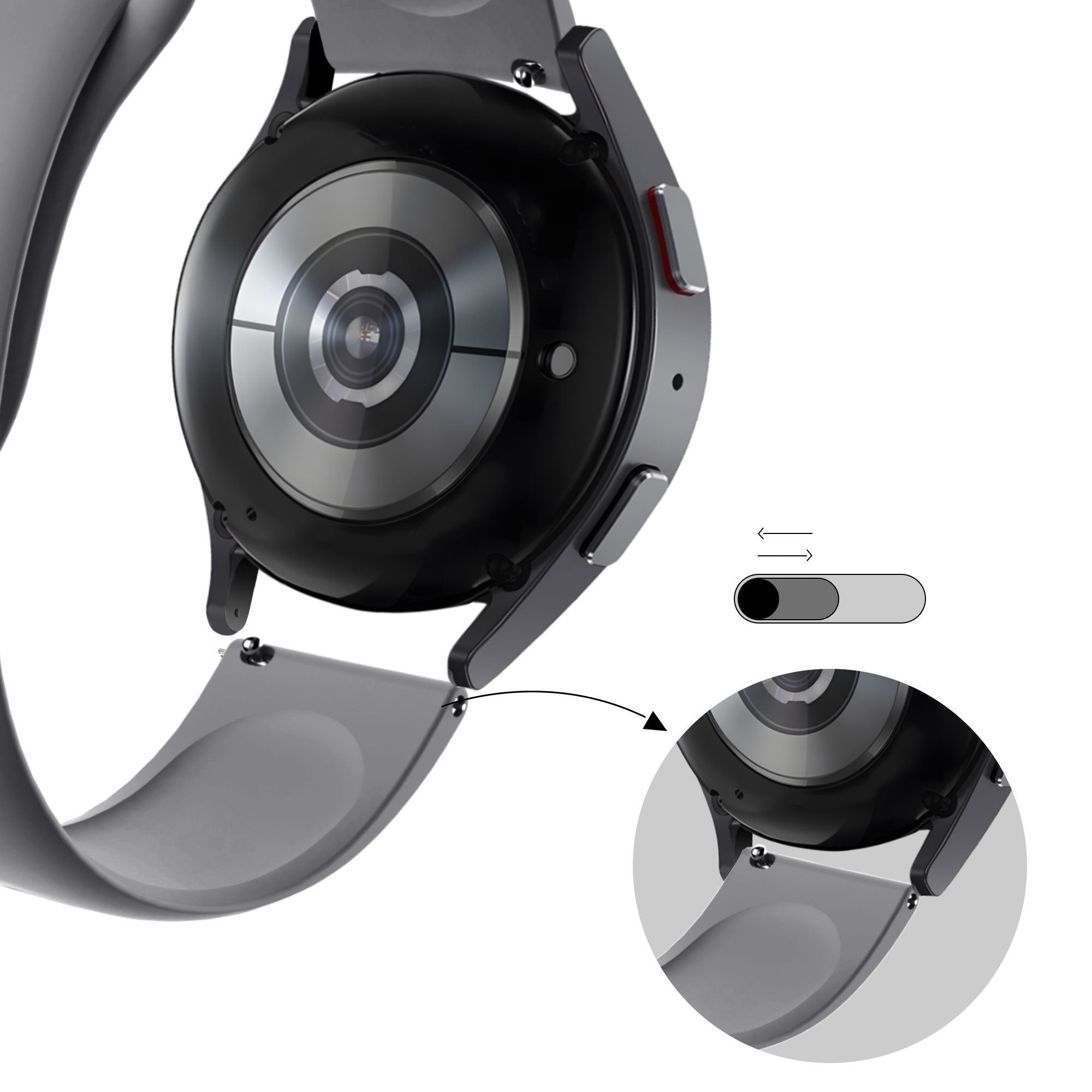 Bandz Bracelet sport 'Deluxe' Coros Apex 42mm (gris)