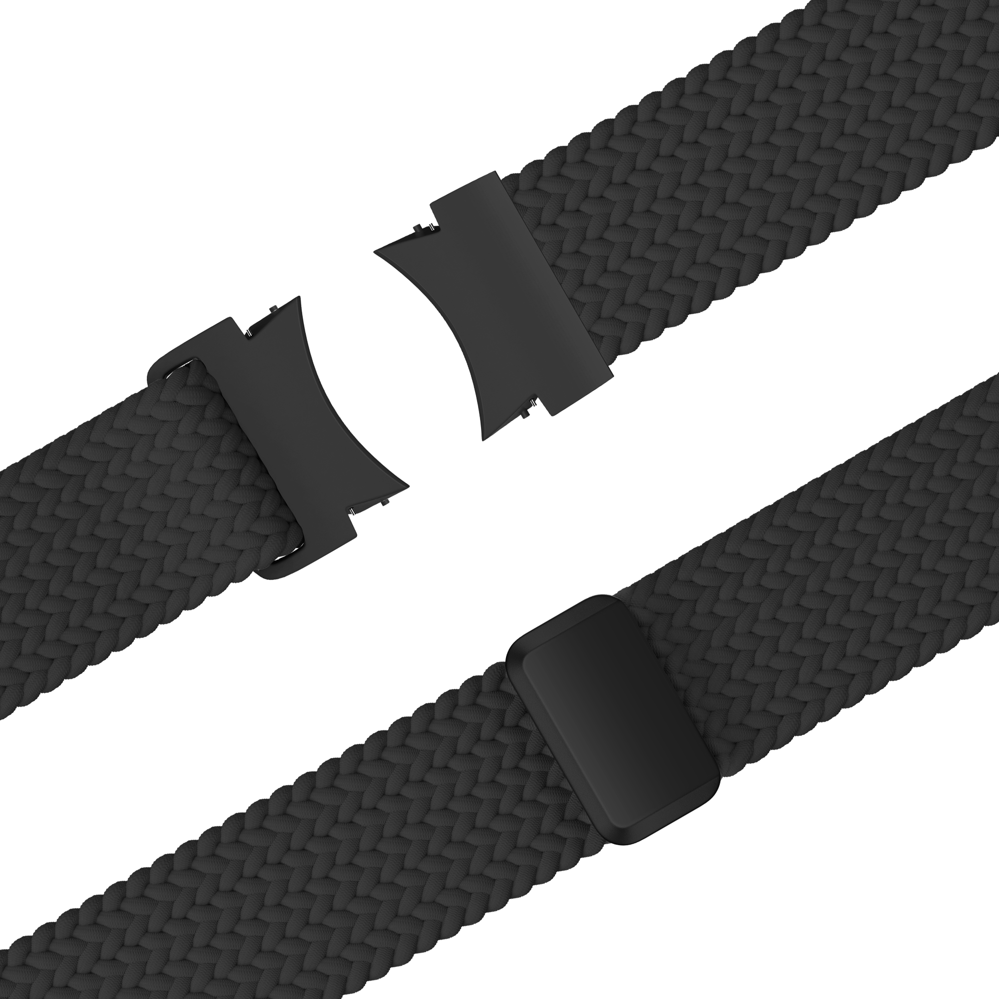 Bandz Bracelet trensé 'Easy Fit' Samsung Galaxy Watch 4 Classic 42mm (noir)