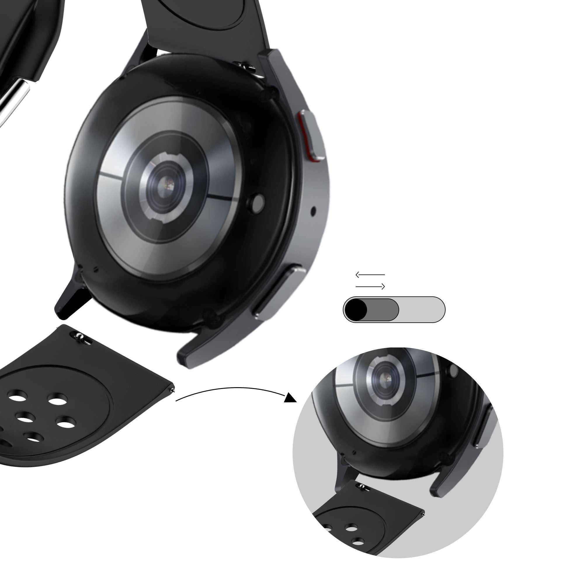 Bandz Bracelet sport 'Air' Suunto Vertical 2 (noir)